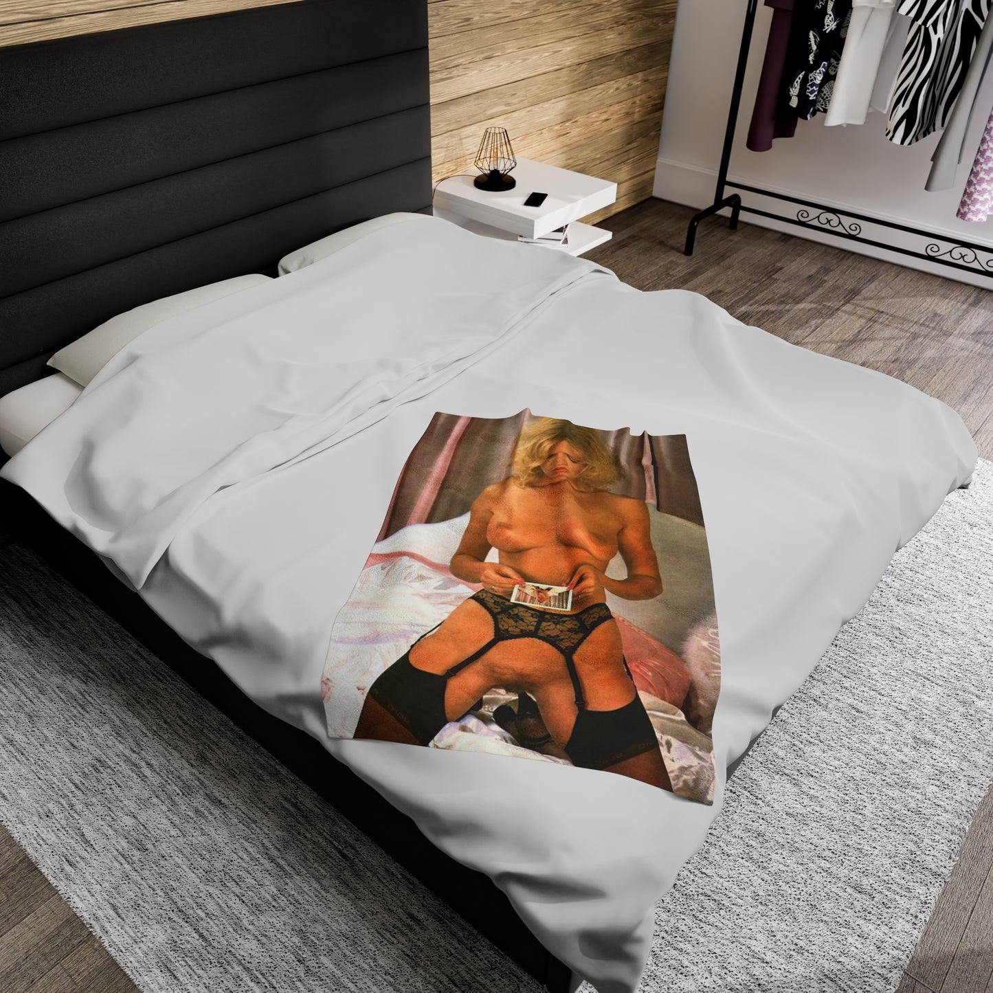 Velveteen Plush Blanket Vintage French Pornstar Brigitte Lahaie