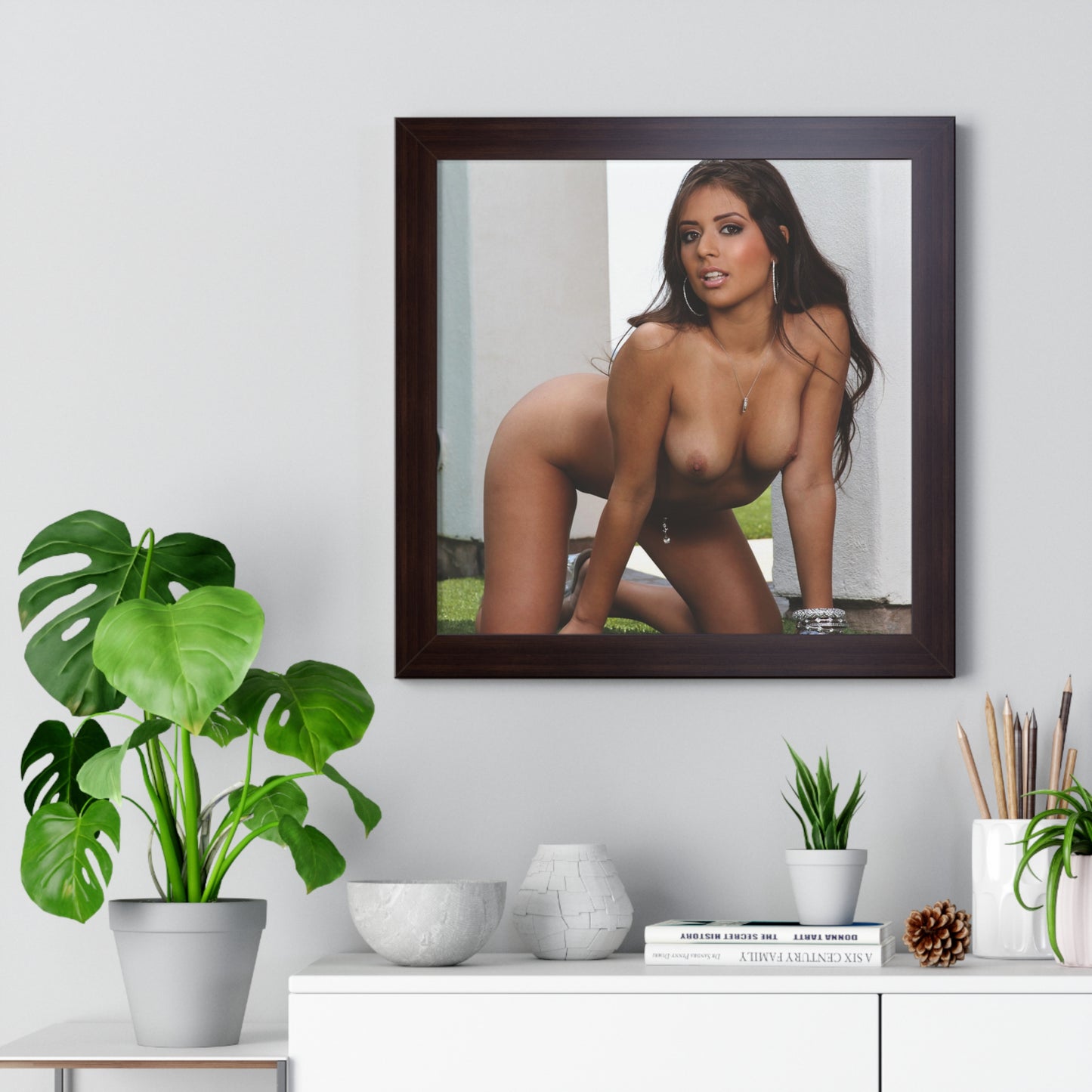 Framed Horizontal Poster Porn Star Jynx Maze Nude