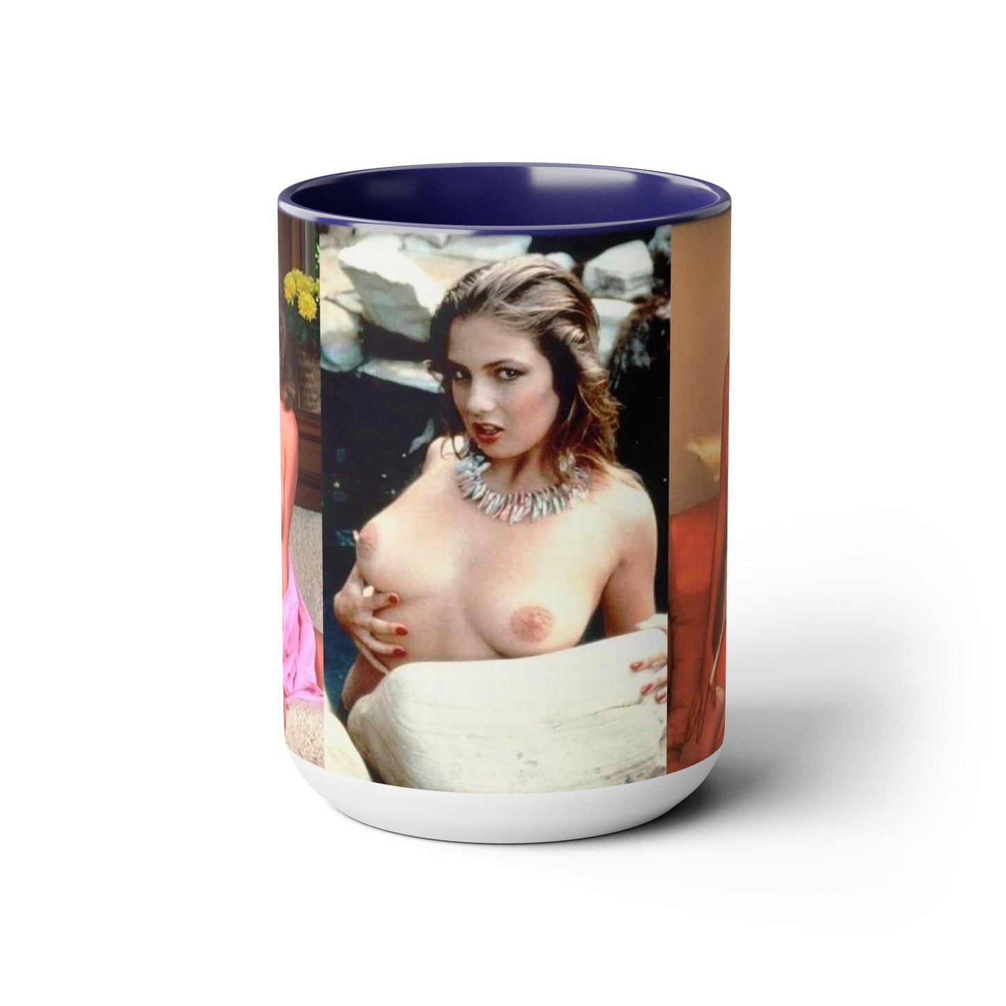 Two-Tone Coffee Mugs, 15oz Traci Lords Nude