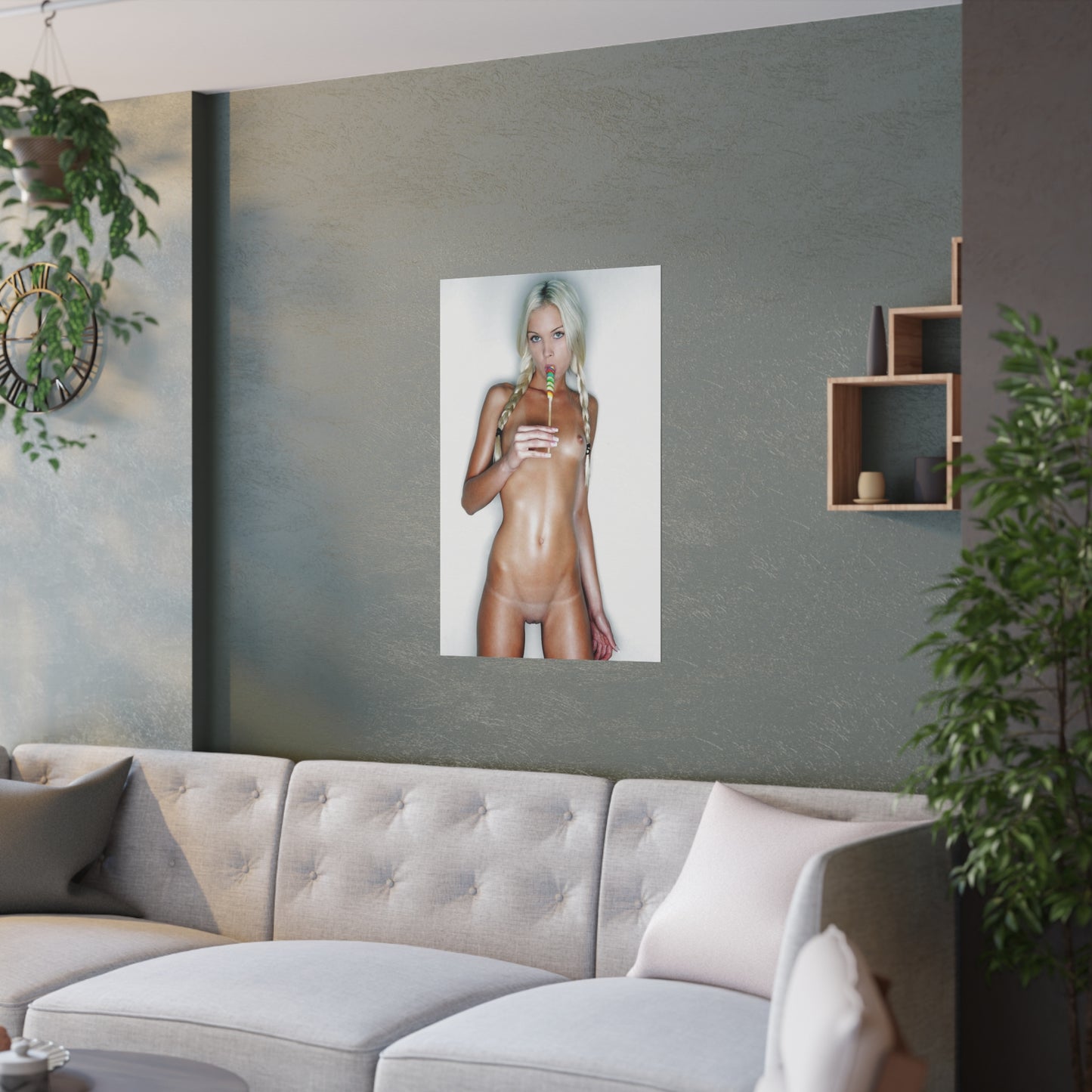 Satin Posters (210gsm) Franziska Facella Pigtails Nude
