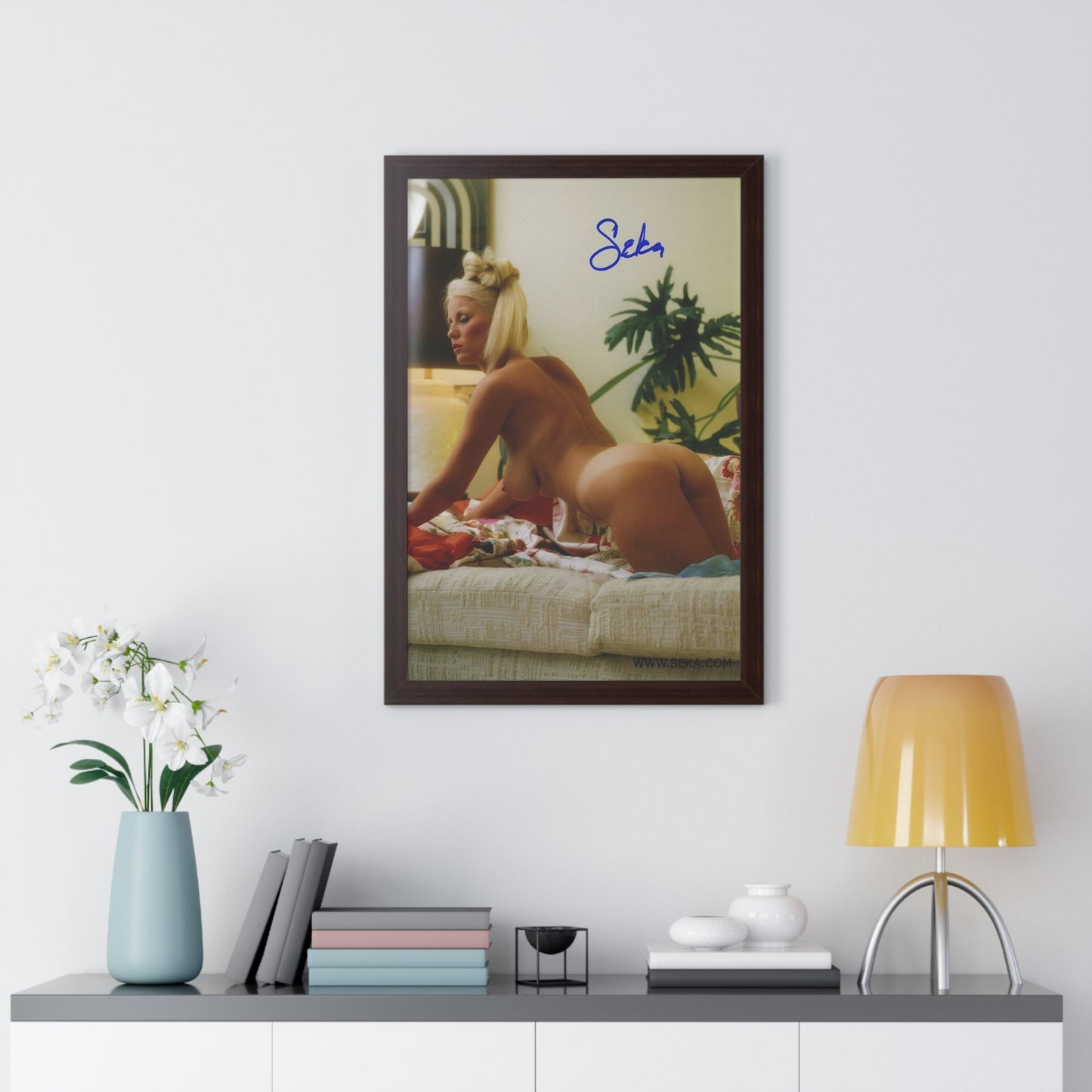 Framed Vertical Poster Porn Star Seka Nude