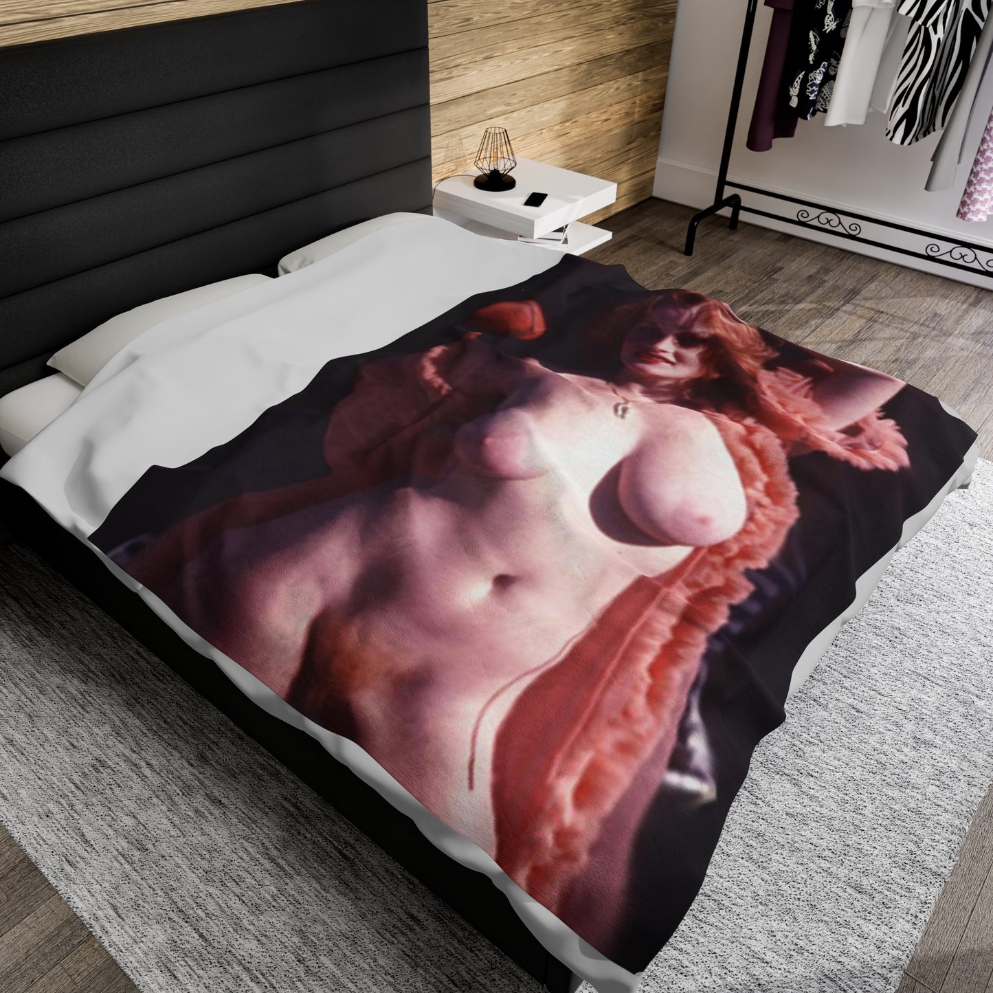 Velveteen Plush Blanket Retro Porn Star Lisa De Leeuw Nude