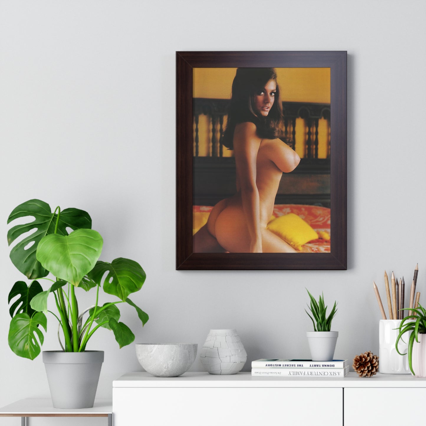 Framed Vertical Poster Playboy Playmate Cynthia Myers Nude