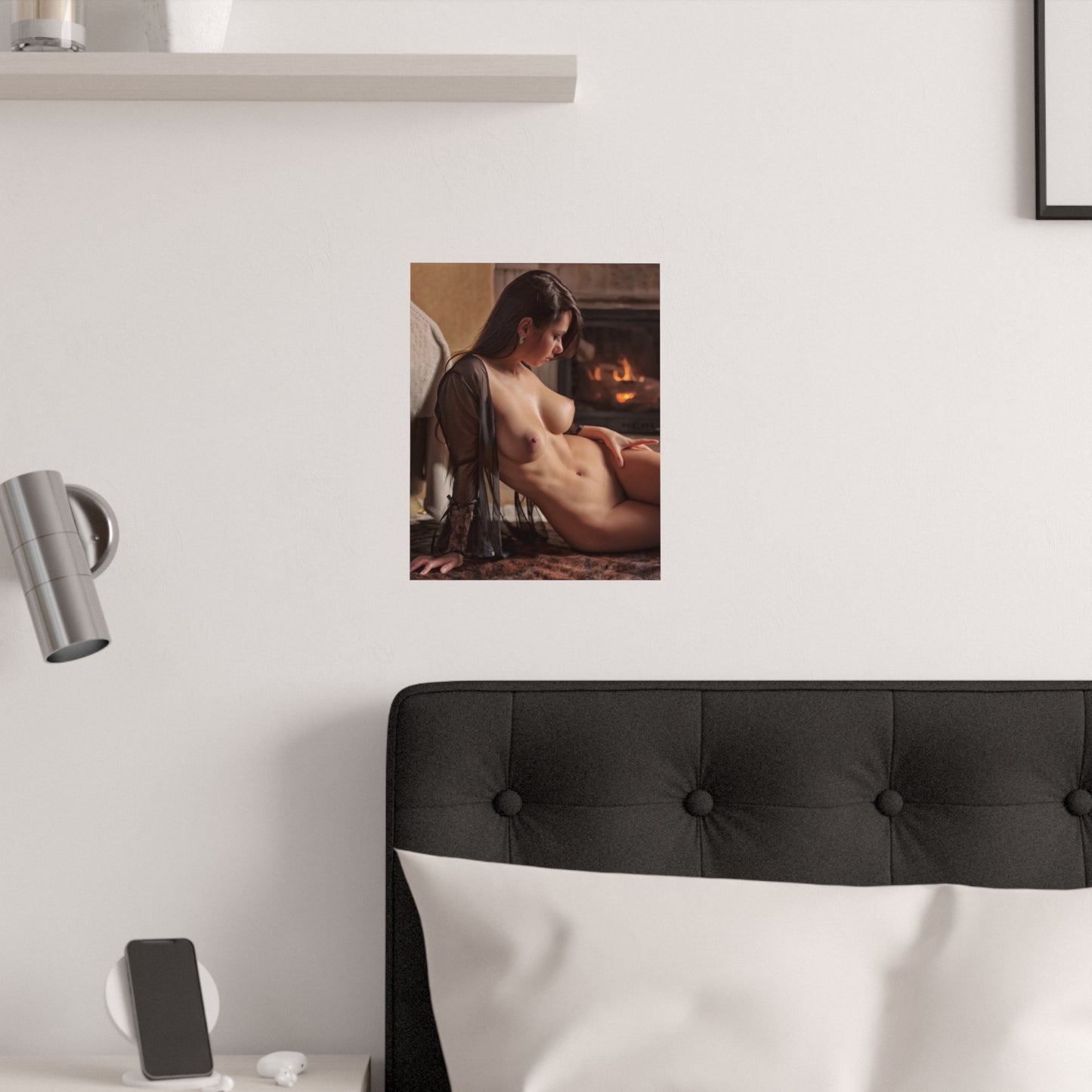 Satin Posters (210gsm) Nude by the Fire