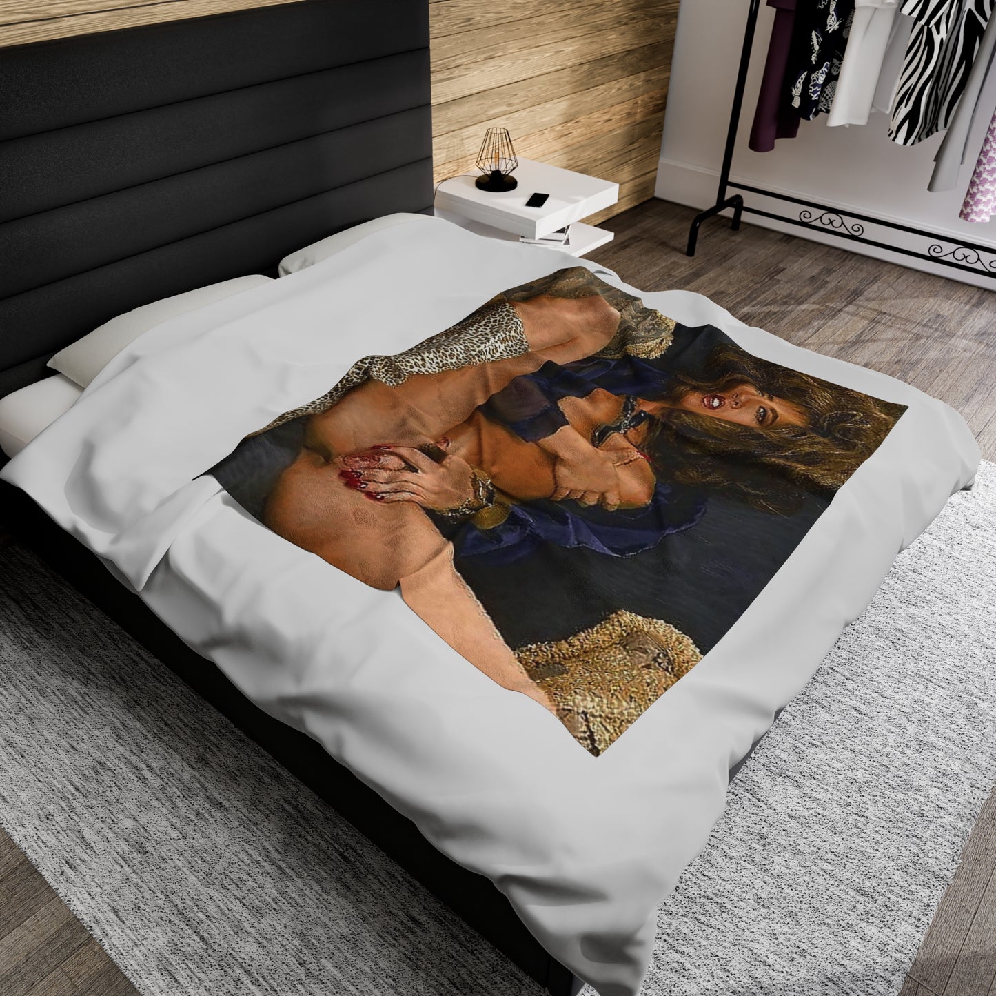 Velveteen Plush Blanket Racquel Darrian Nude