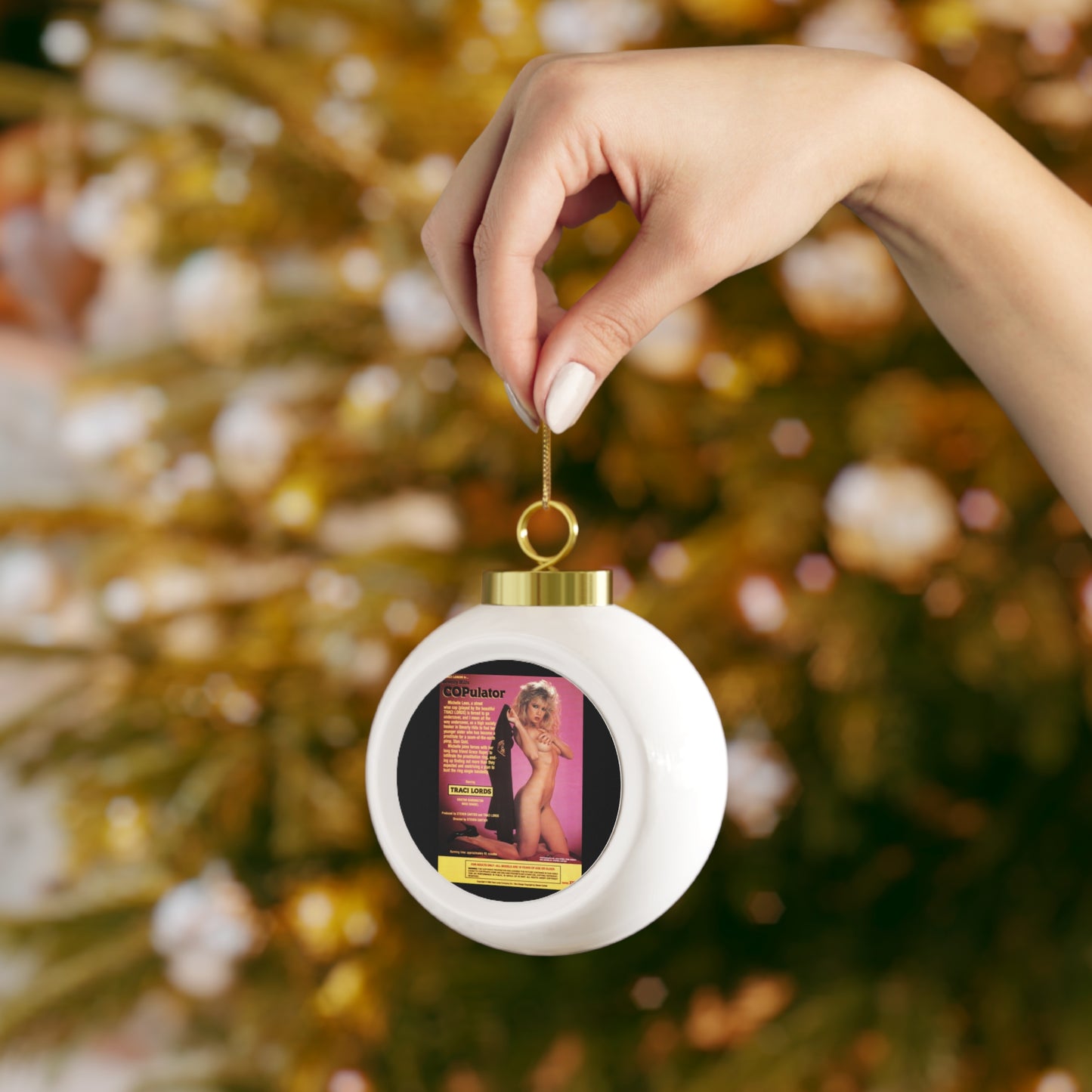 Christmas Ball Ornament Retro Porn Star Traci Lords Nude Naked