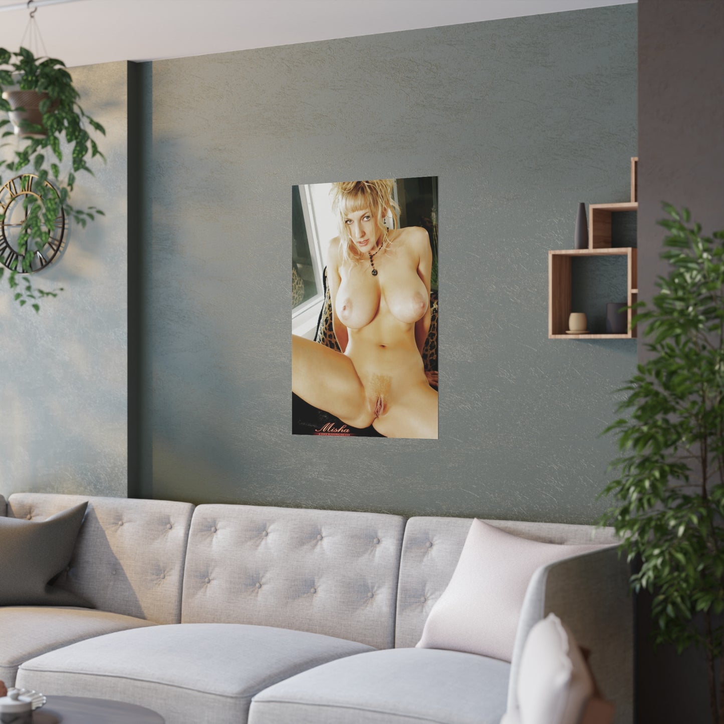 Satin Posters (210gsm) Retro Pornstar Danni Ashe Nude