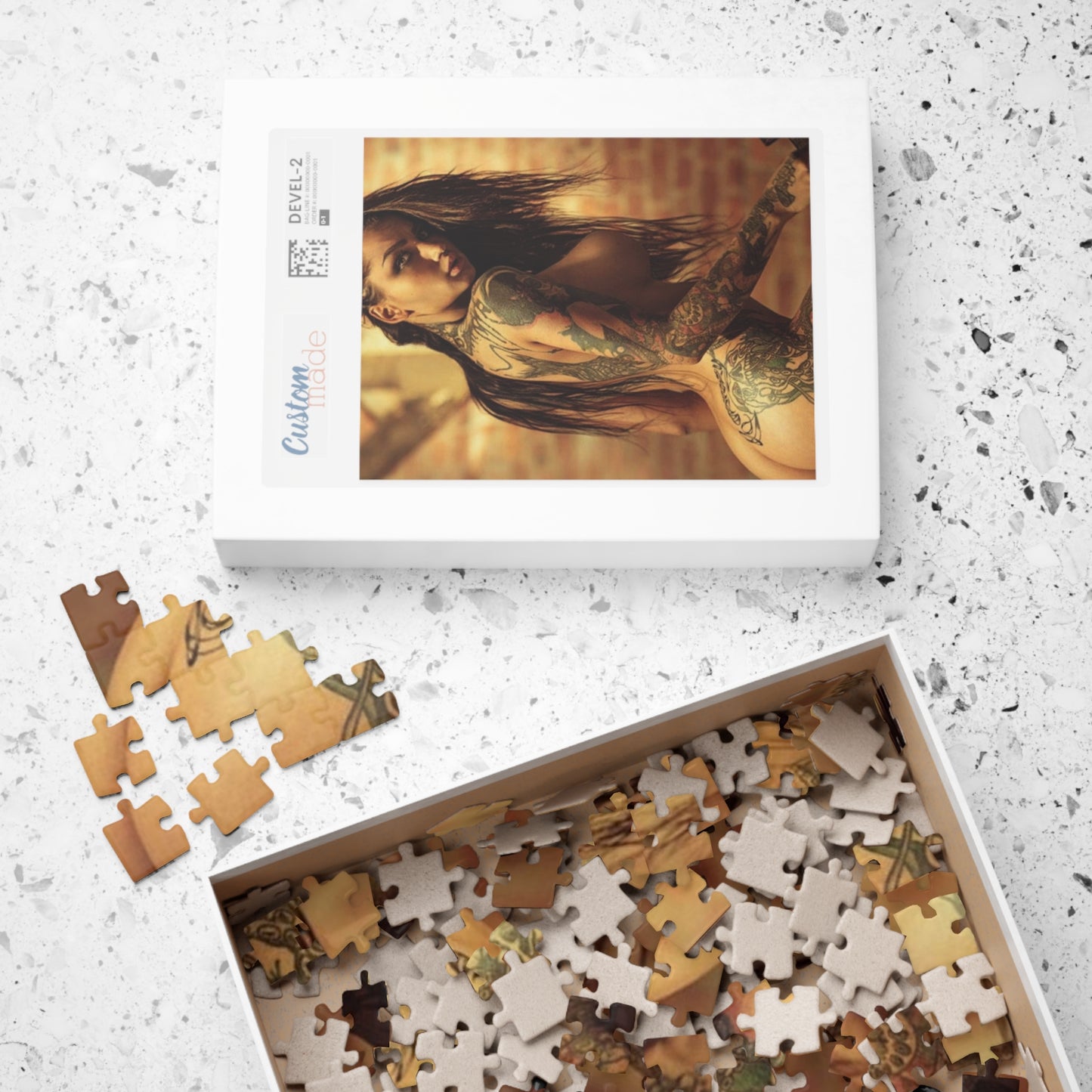 Puzzle (110, 252, 500, 1014-piece) Nude and Tattooed #4