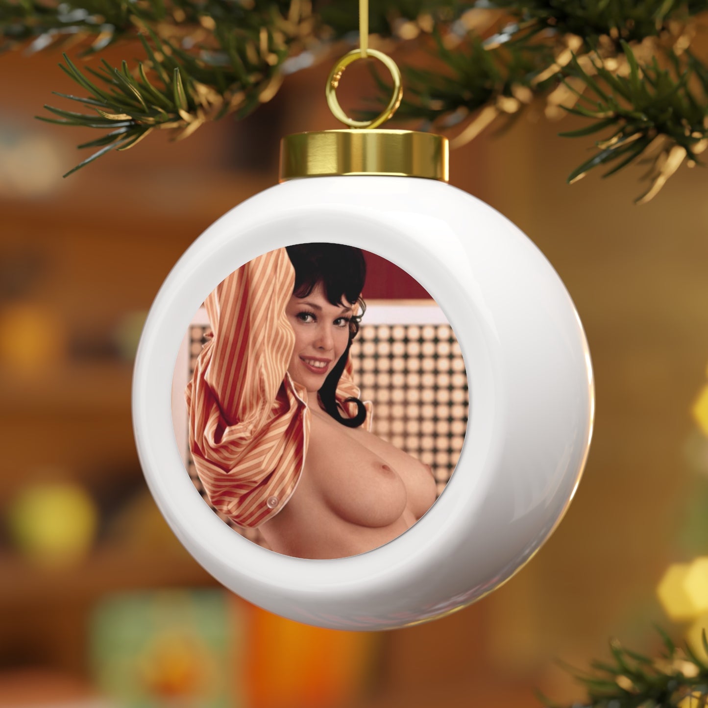 Christmas Ball Ornament Playboy Playmate March 1971 Cynthia Hall