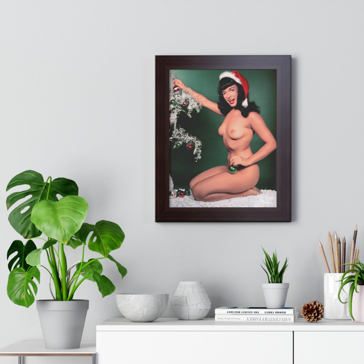 Framed Vertical Poster Playboy Playmate January 1955 Bettie Page