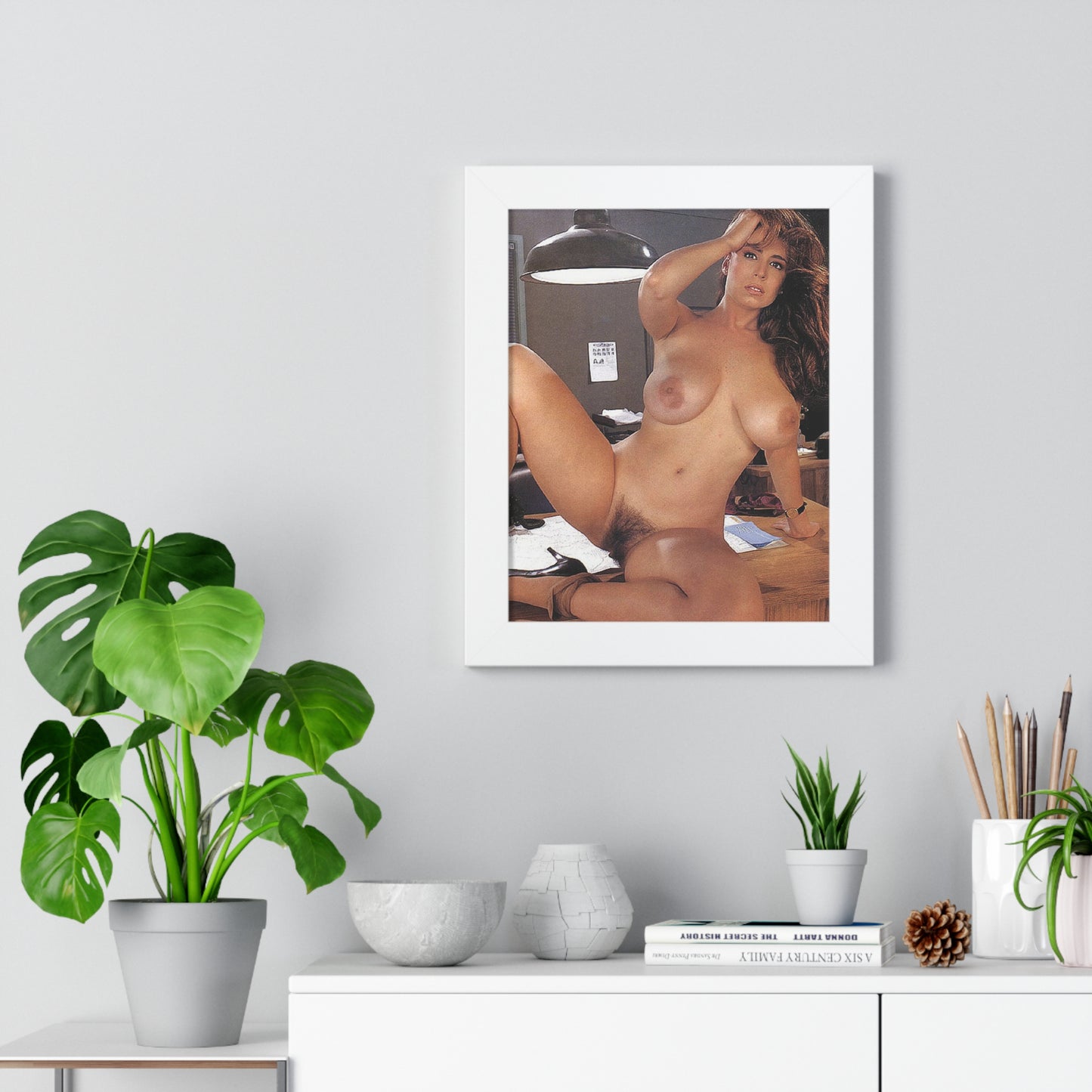 Framed Vertical Poster Porn Star Christy Canyon Nude