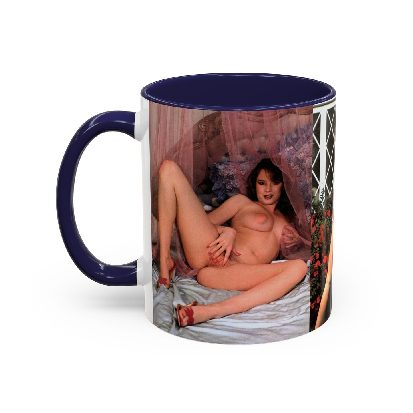 Accent Coffee Mug (11, 15oz) Retro Pornstar Traci Lords Nude