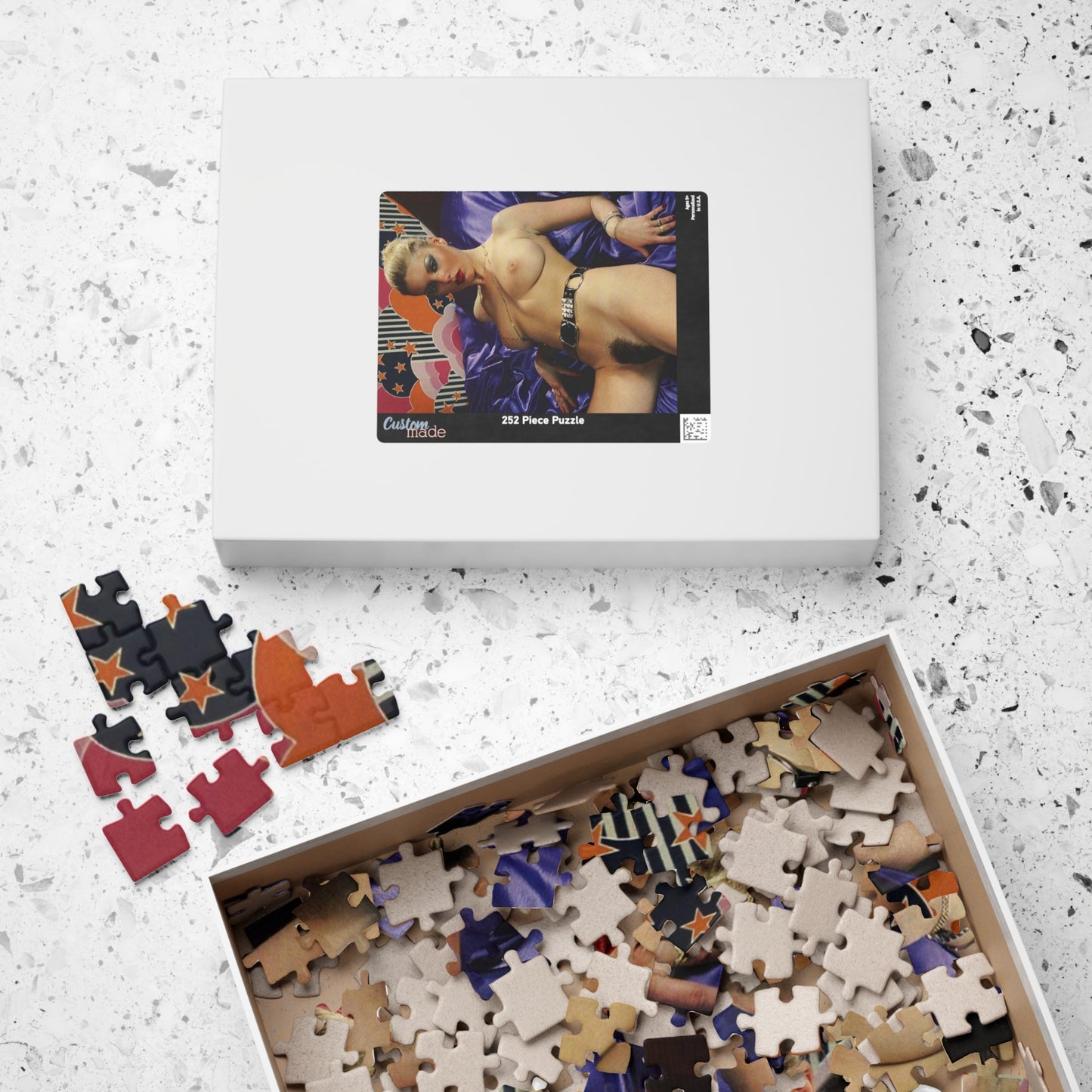 Puzzle (110, 252, 500, 1014-piece) Retro French Porn Star Marilyn Jess