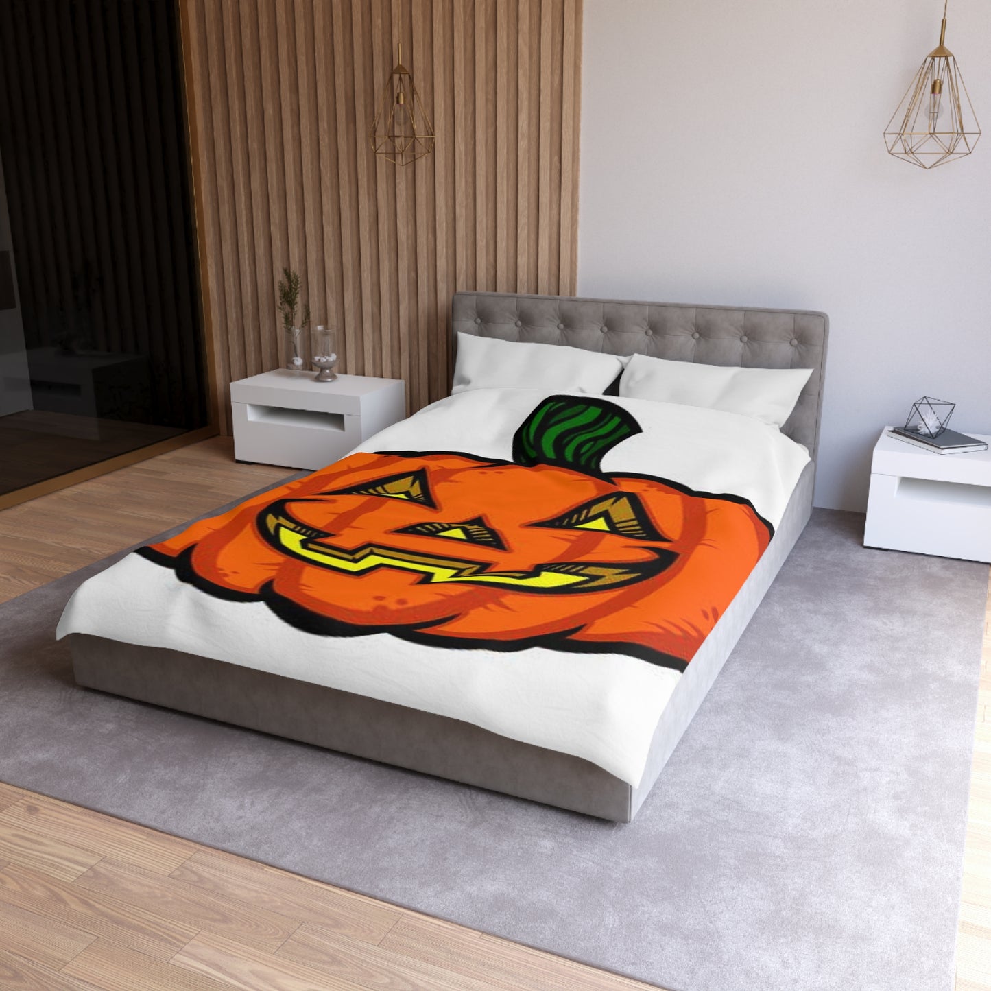 Microfiber Duvet Cover Halloween Jack-O-Lantern