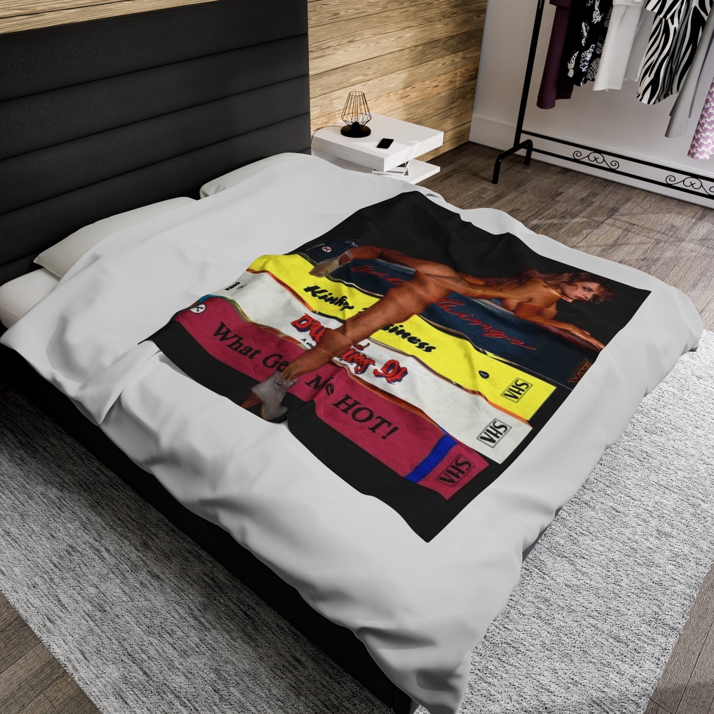 Velveteen Plush Blanket Retro Adult Star 1980s
