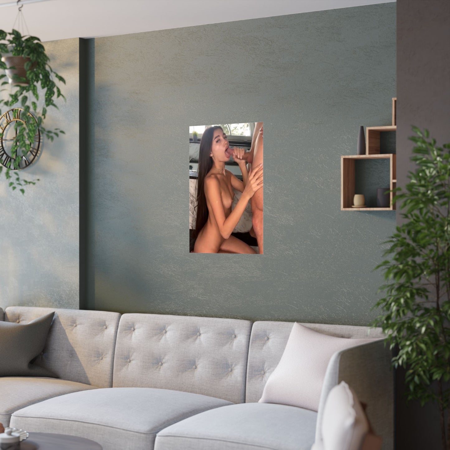 Satin Posters (210gsm) Skinny Teen Sucking Cock