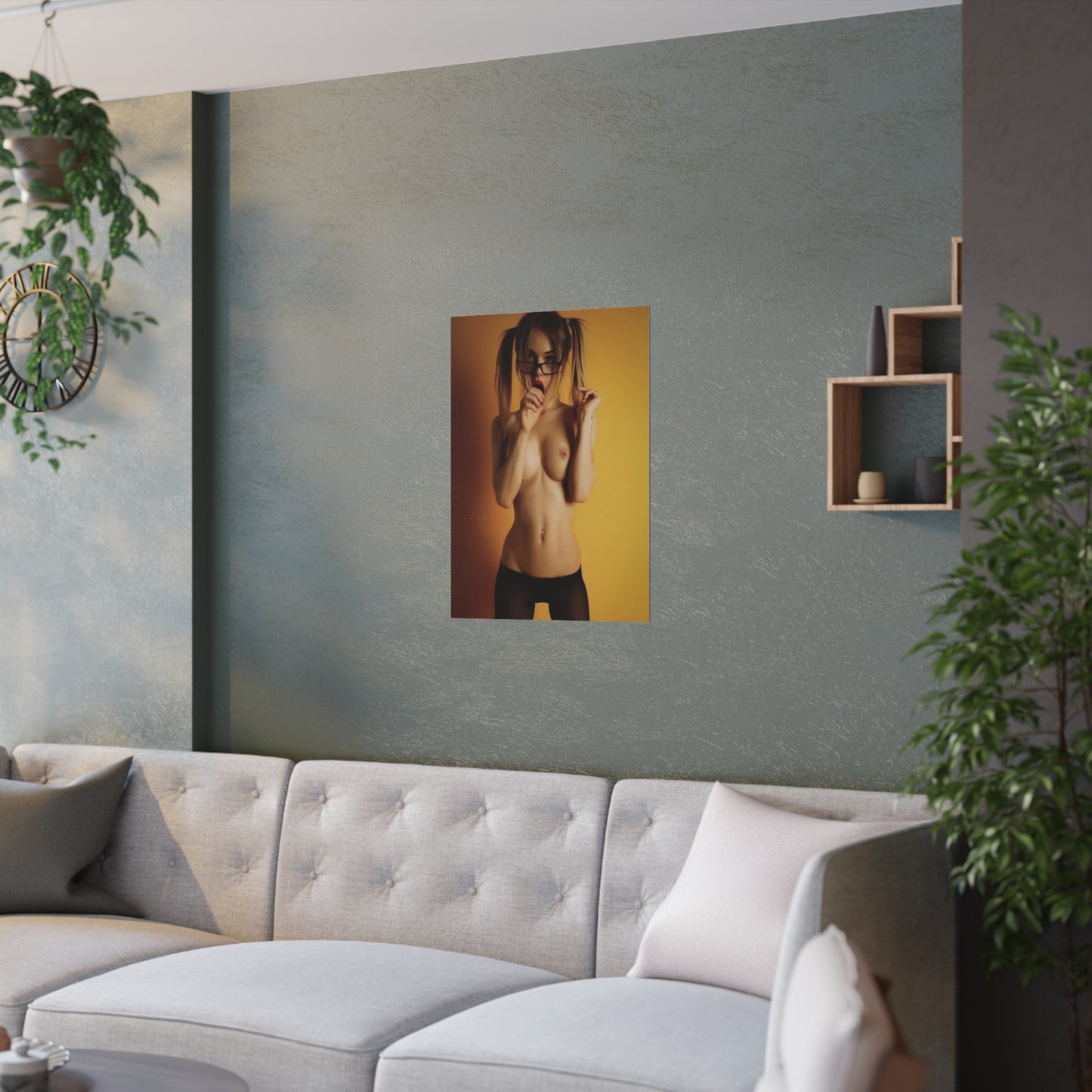 Satin Posters (210gsm) Sexy Pigtails Nude