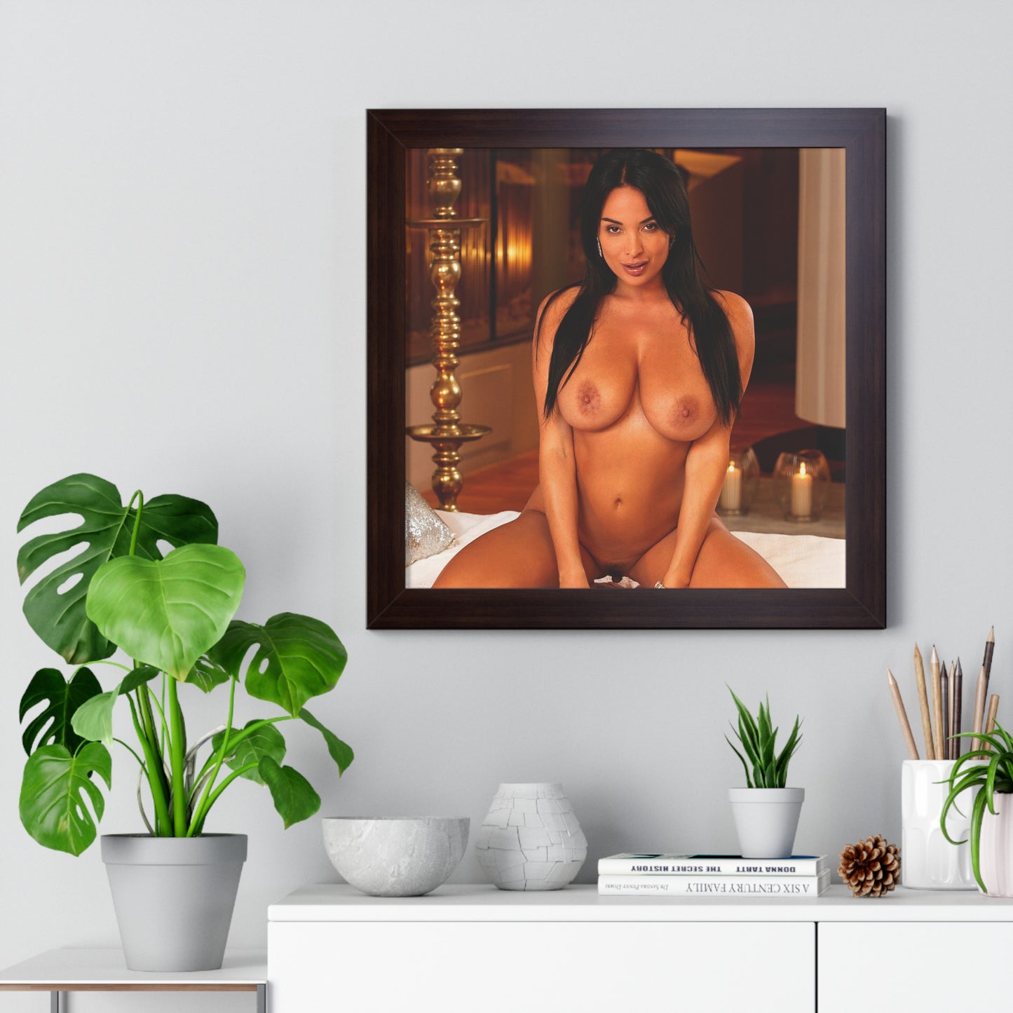 Framed Vertical Poster Pornstar Anissa Kate Nude