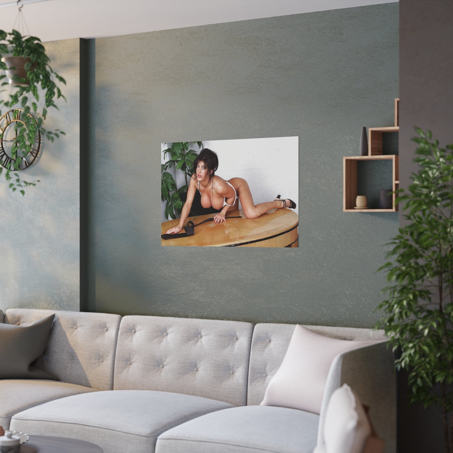 Satin Posters (210gsm) Retro Pornstar Holly Body Nude