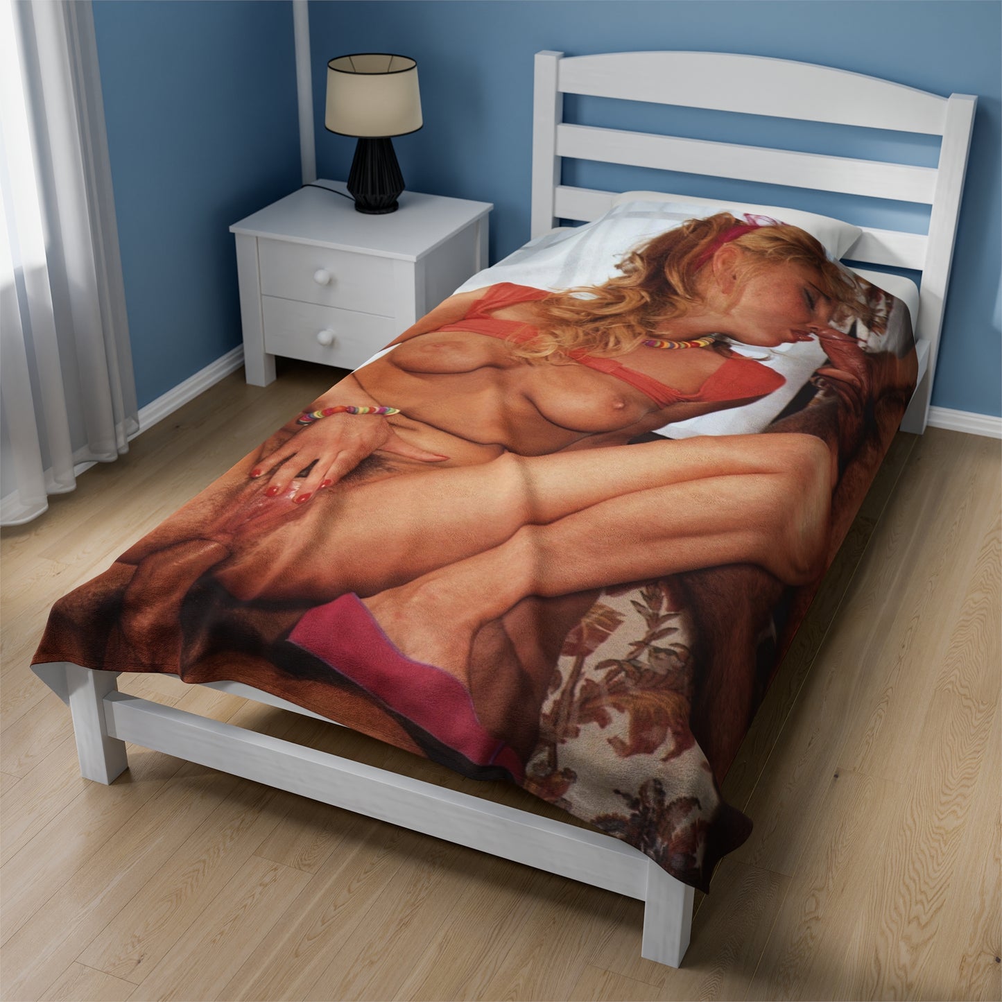Velveteen Plush Blanket Classic Retro Porn Scene Porn Star Nude Naked