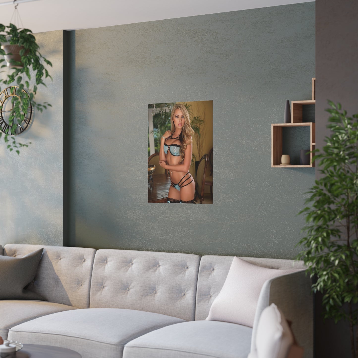 Satin Posters (210gsm) Sexy Blonde Lingerie