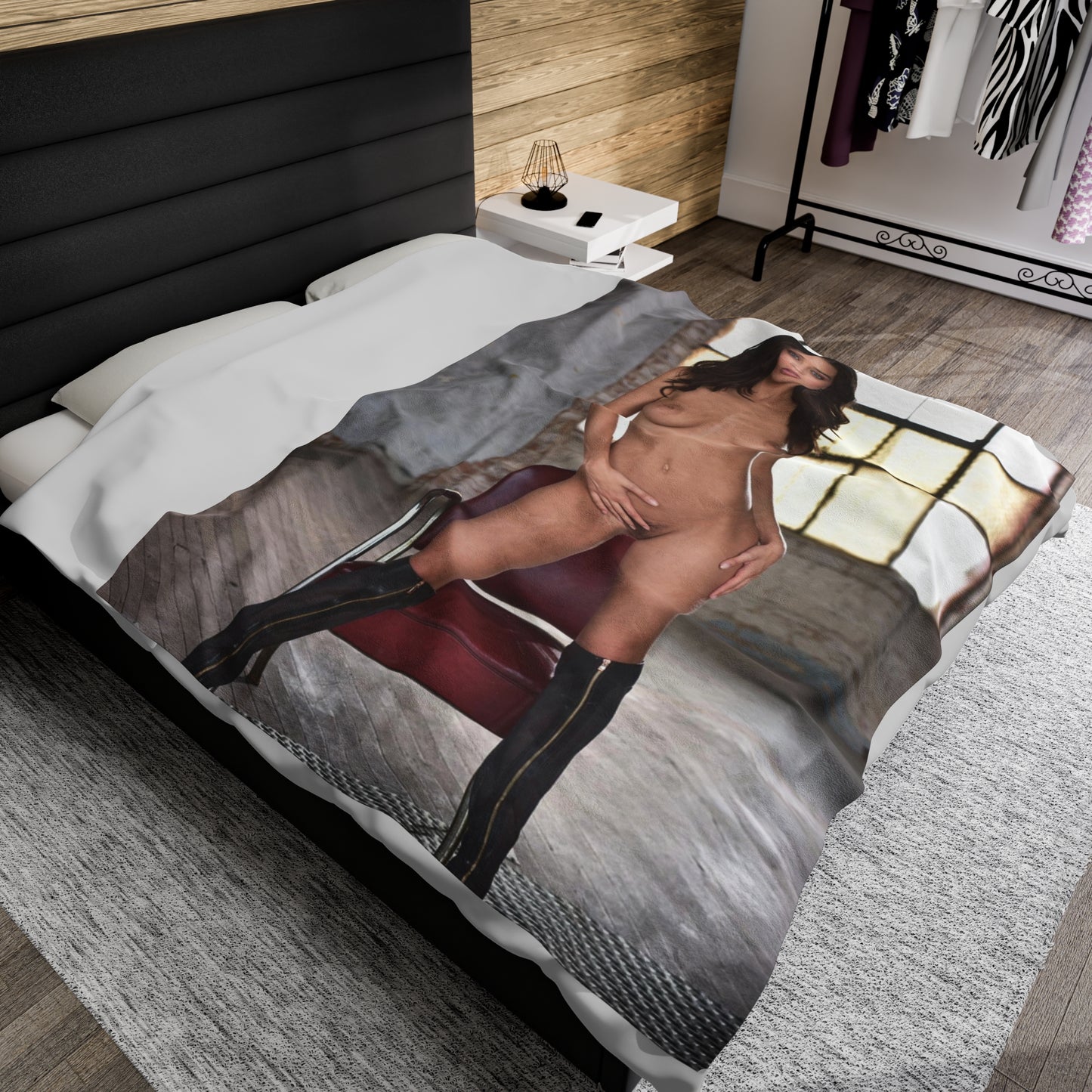 Velveteen Plush Blanket Lana Rhoades Nude