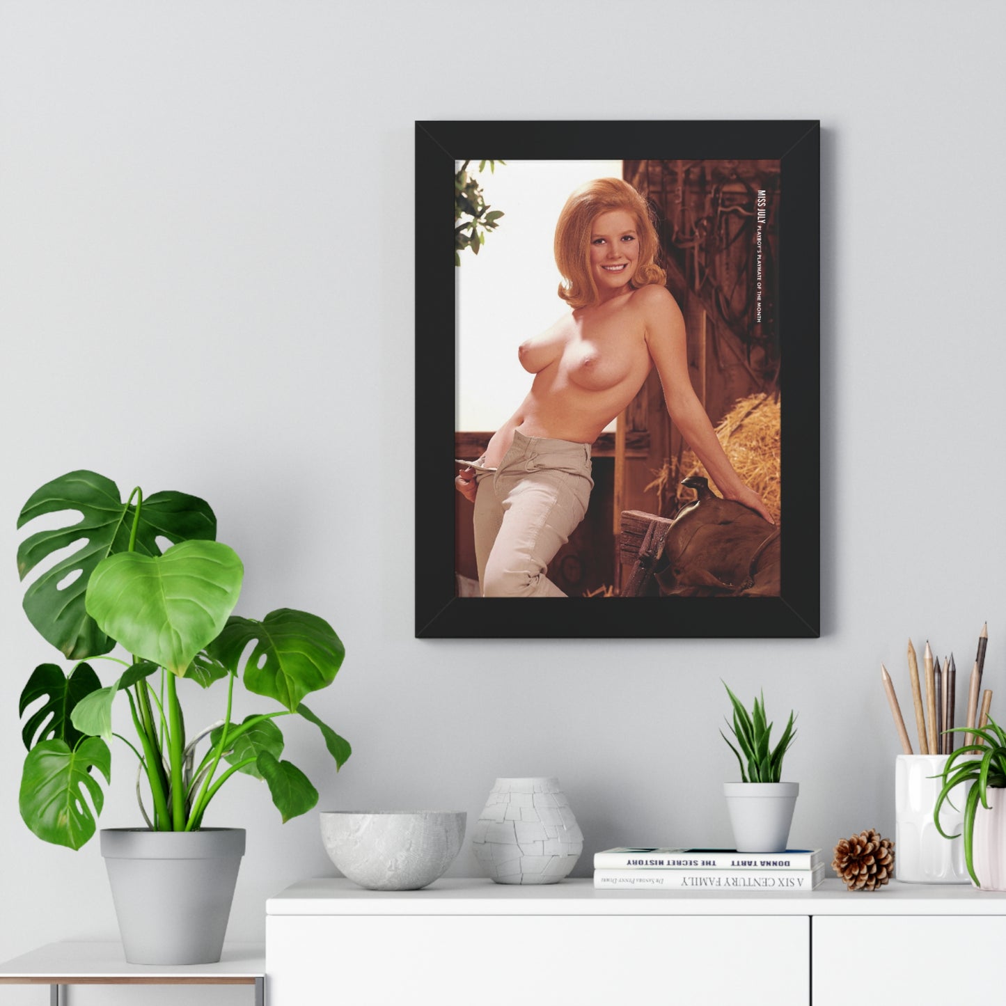 Framed Vertical Poster Playboy Playmate July 1964 Melba Ogle