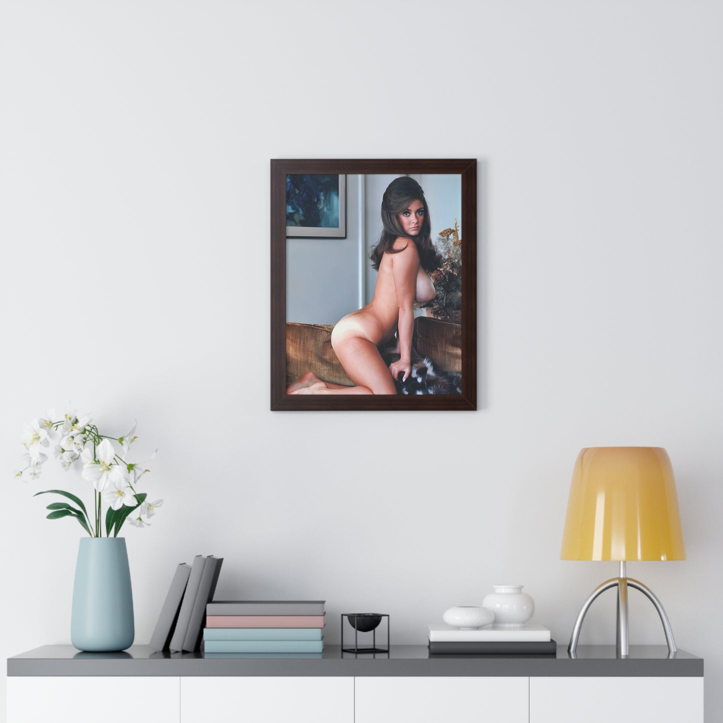 Framed Vertical Poster Playboy Playmate Cynthia Myers nude