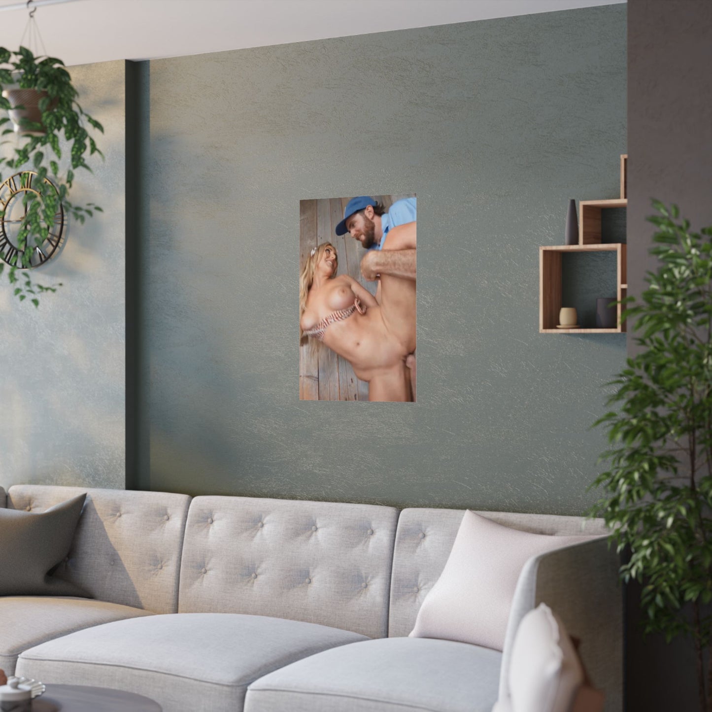 Satin Posters (210gsm) Blonde Fucking the Mailman