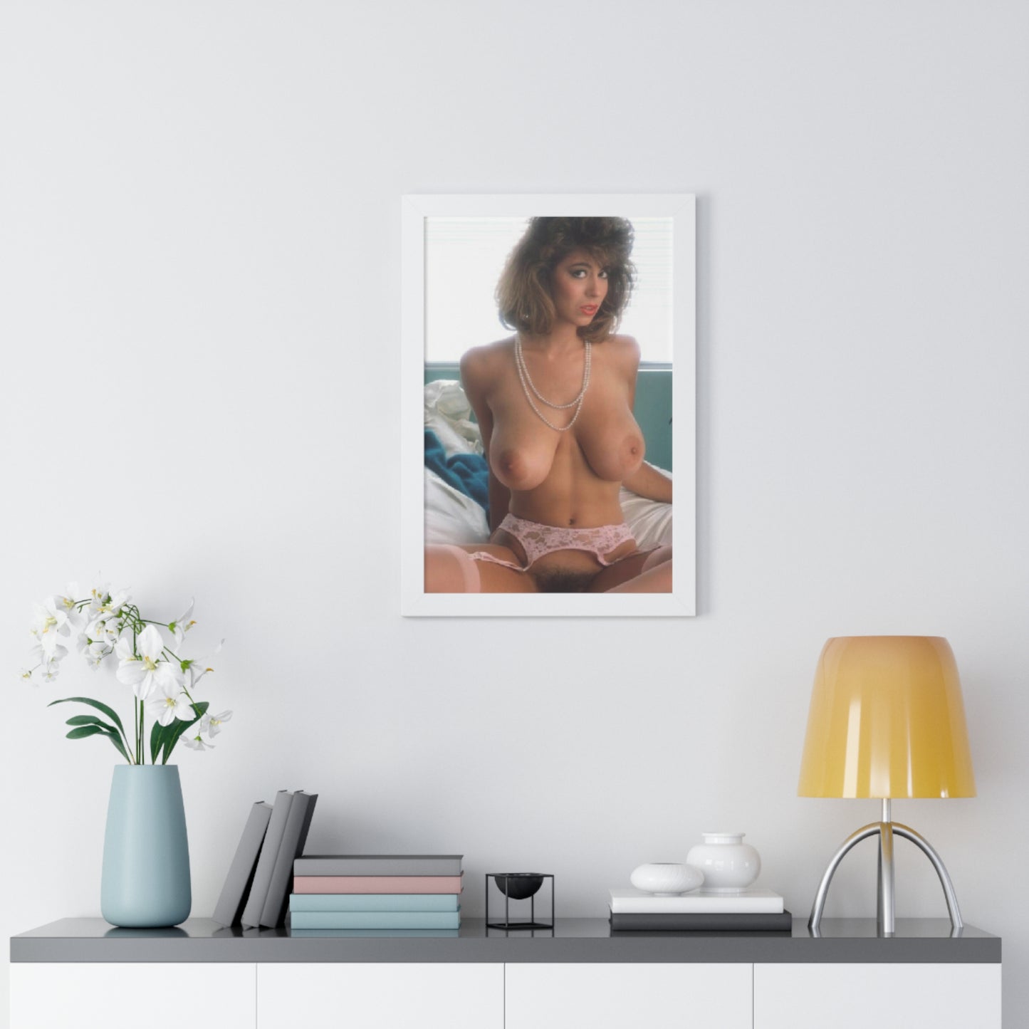 Framed Vertical Poster Porn Star Christy Canyon Nude