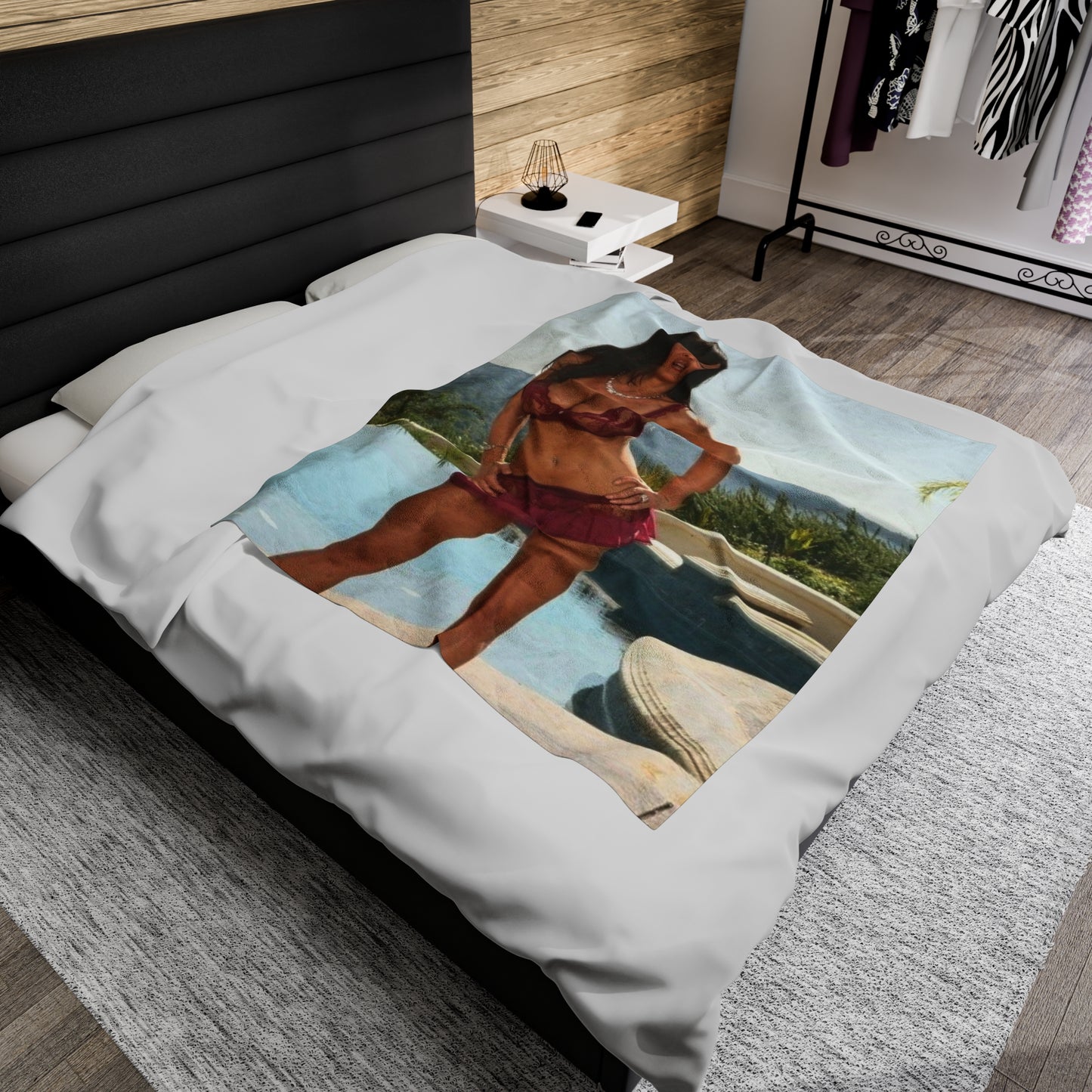 Velveteen Plush Blanket Lisa Ann Lingerie