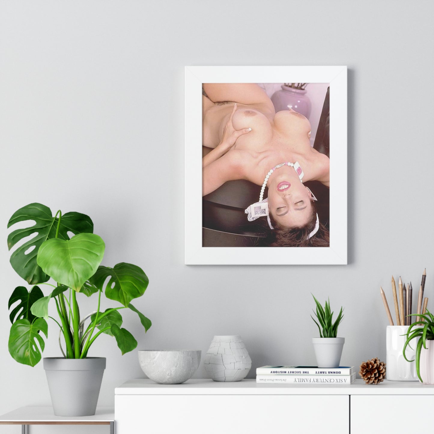 Framed Vertical Poster Porn Star Christy Canyon Nude