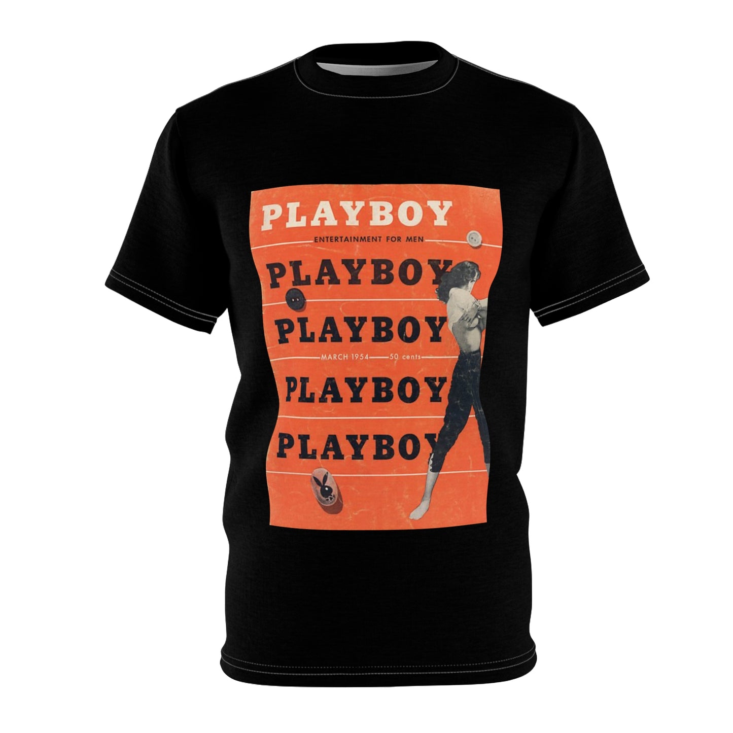 Unisex Cut & Sew Tee (AOP) Playboy Cover March 1954