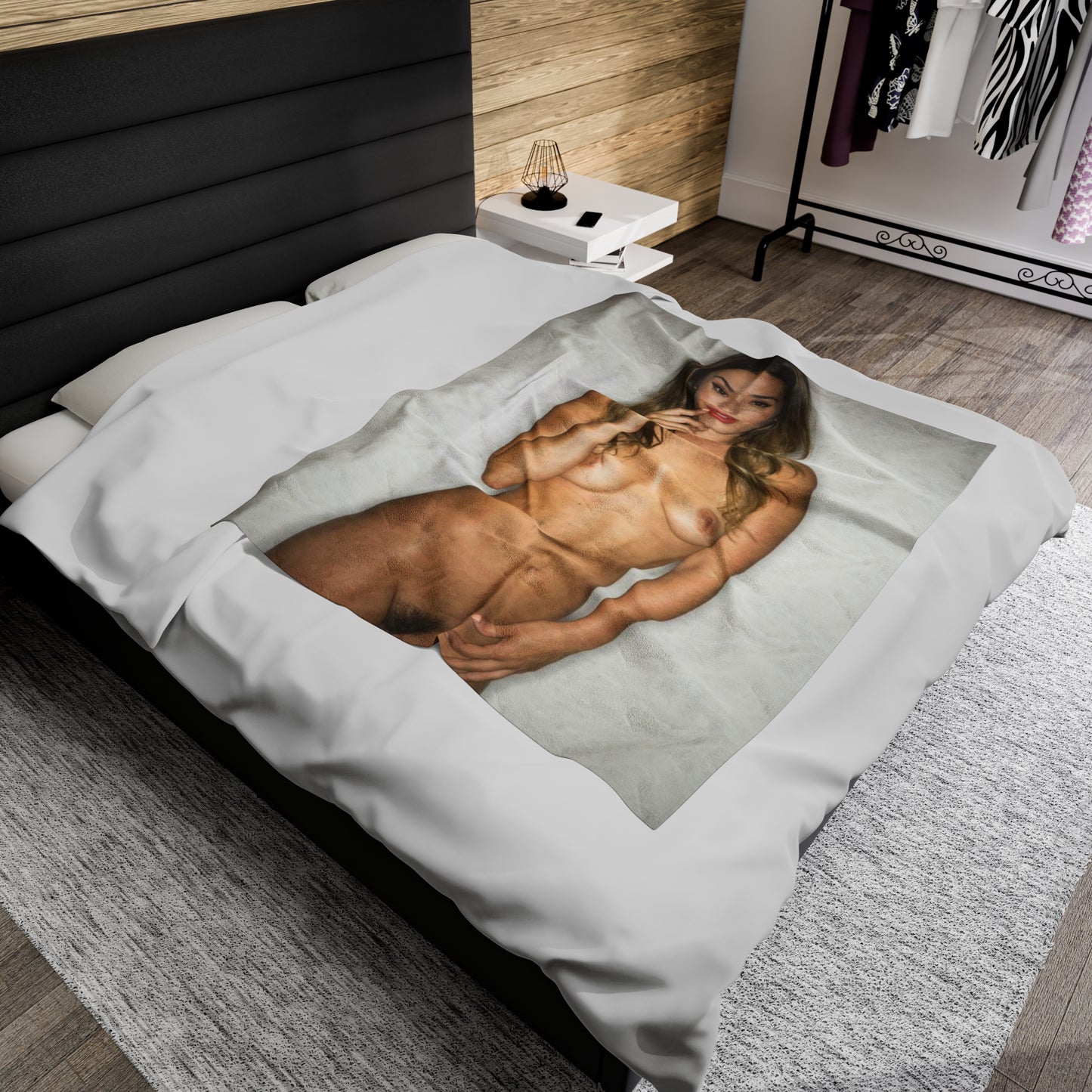 Velveteen Plush Blanket Eva Lovia Nude