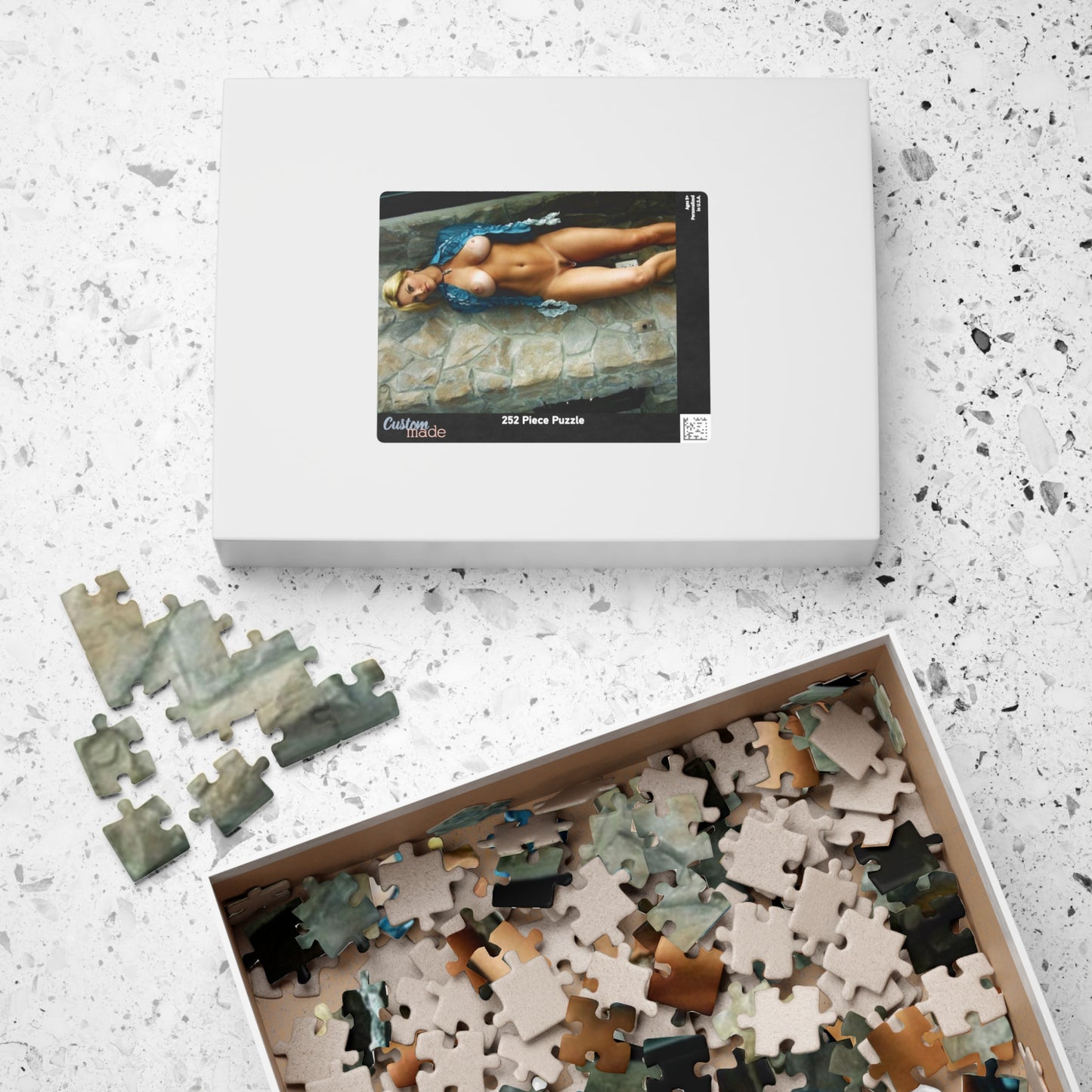 Puzzle (110, 252, 520, 1014-piece) Retro Adult Star Janine Lindenmulder Nude