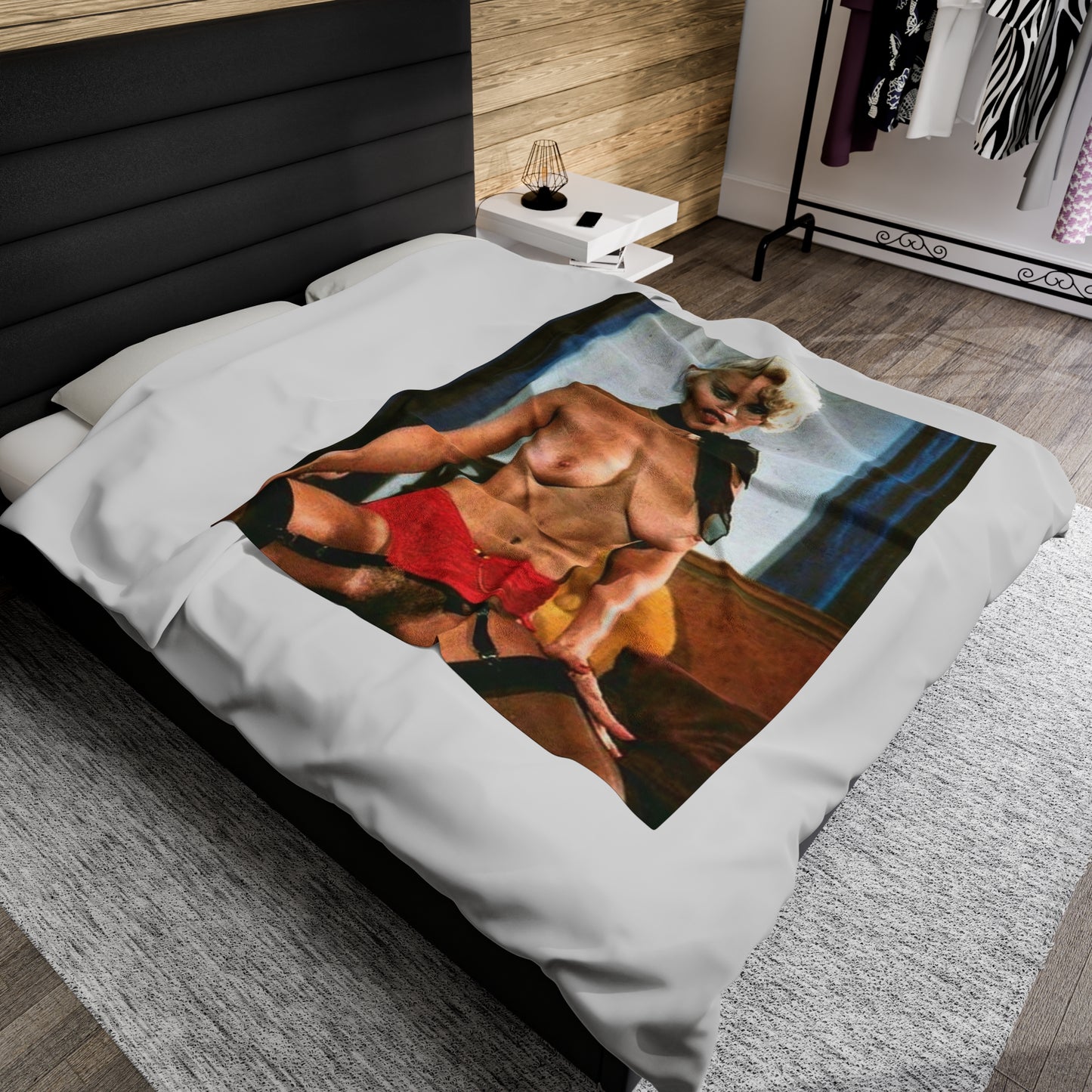 Velveteen Plush Blanket Porn Star Seka Nude
