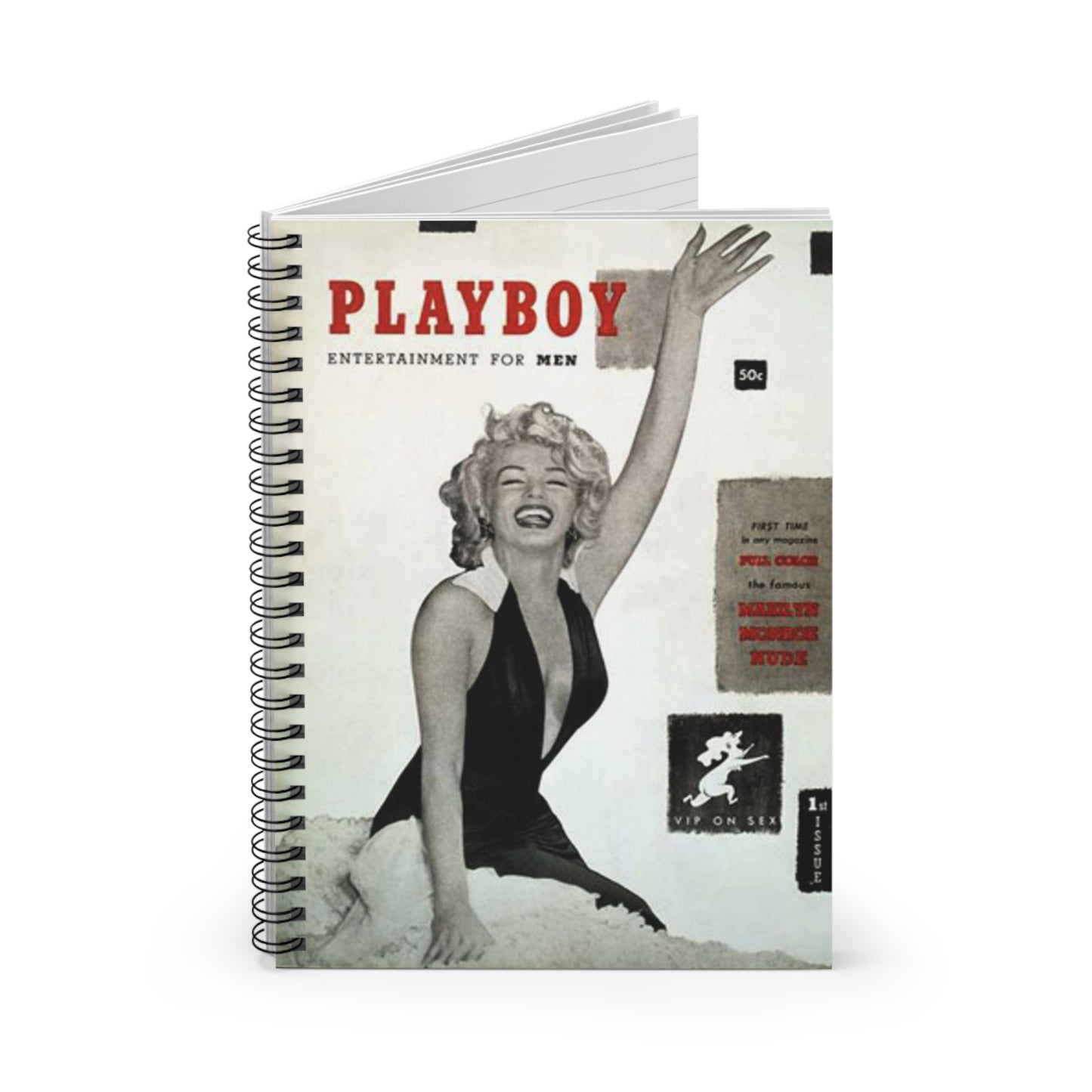 Spiral Notebook - Ruled Line Playboy Cover December 1953 Marilyn Monroe