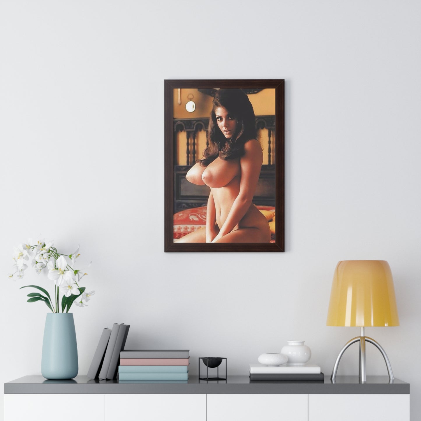 Framed Vertical Poster Playboy Playmate Cynthia Myers Nude