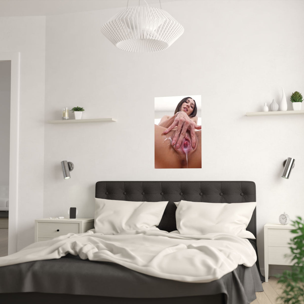 Satin Posters (210gsm) Cream Pied Asian Teen