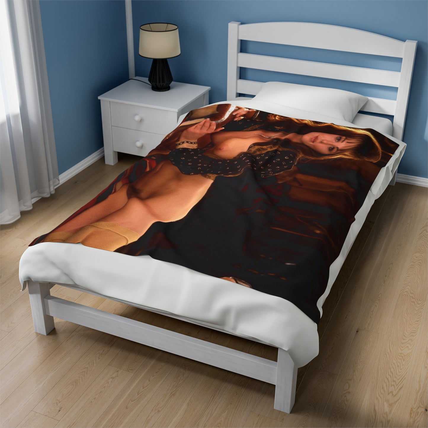 Velveteen Plush Blanket Playboy Playmate September 1996 Jennifer Allan