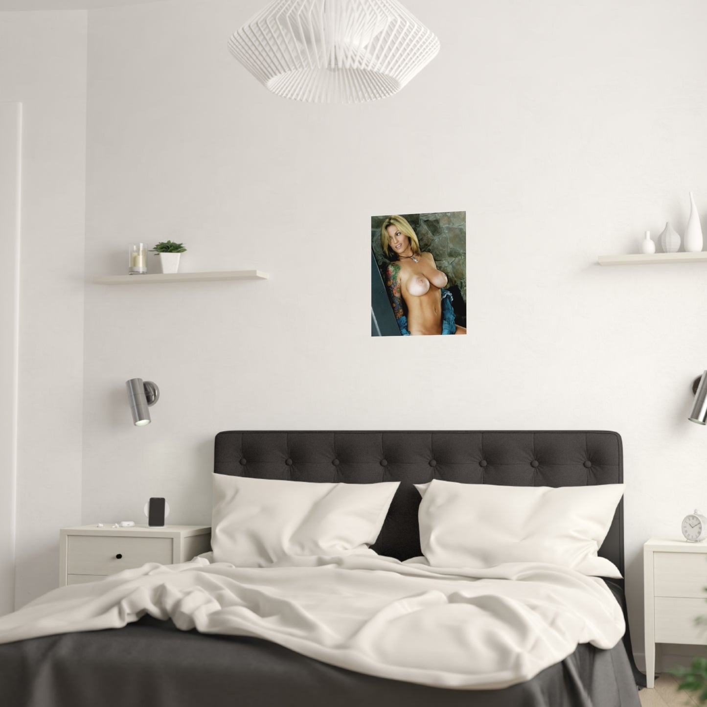 Satin Posters (210gsm) Retro Adult Star Janine Lindenmulder Nude