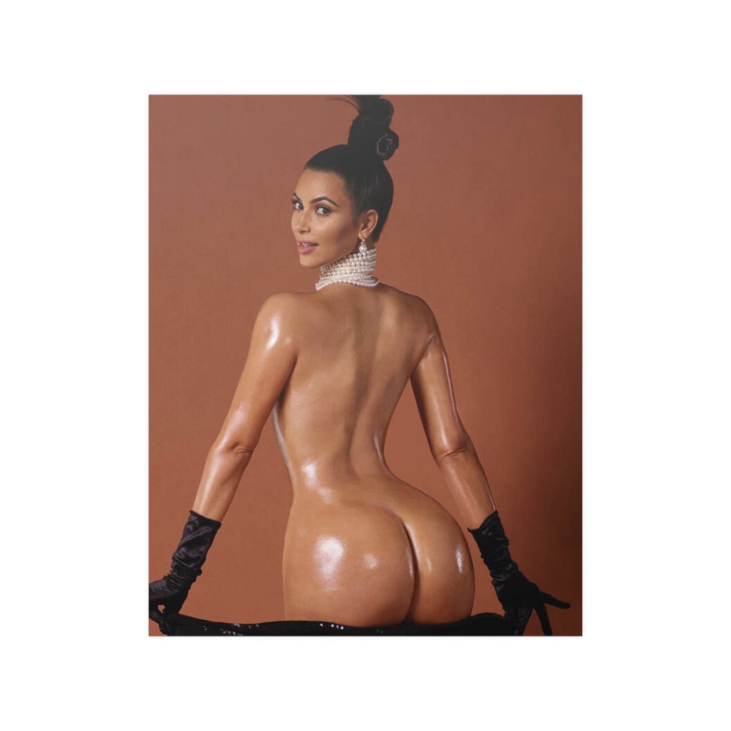 Satin Posters (210gsm) Kim Kardashian Nude