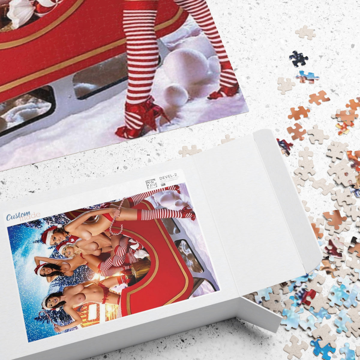 Puzzle (110, 252, 500, 1014-piece) Pornstars Nude Christmas