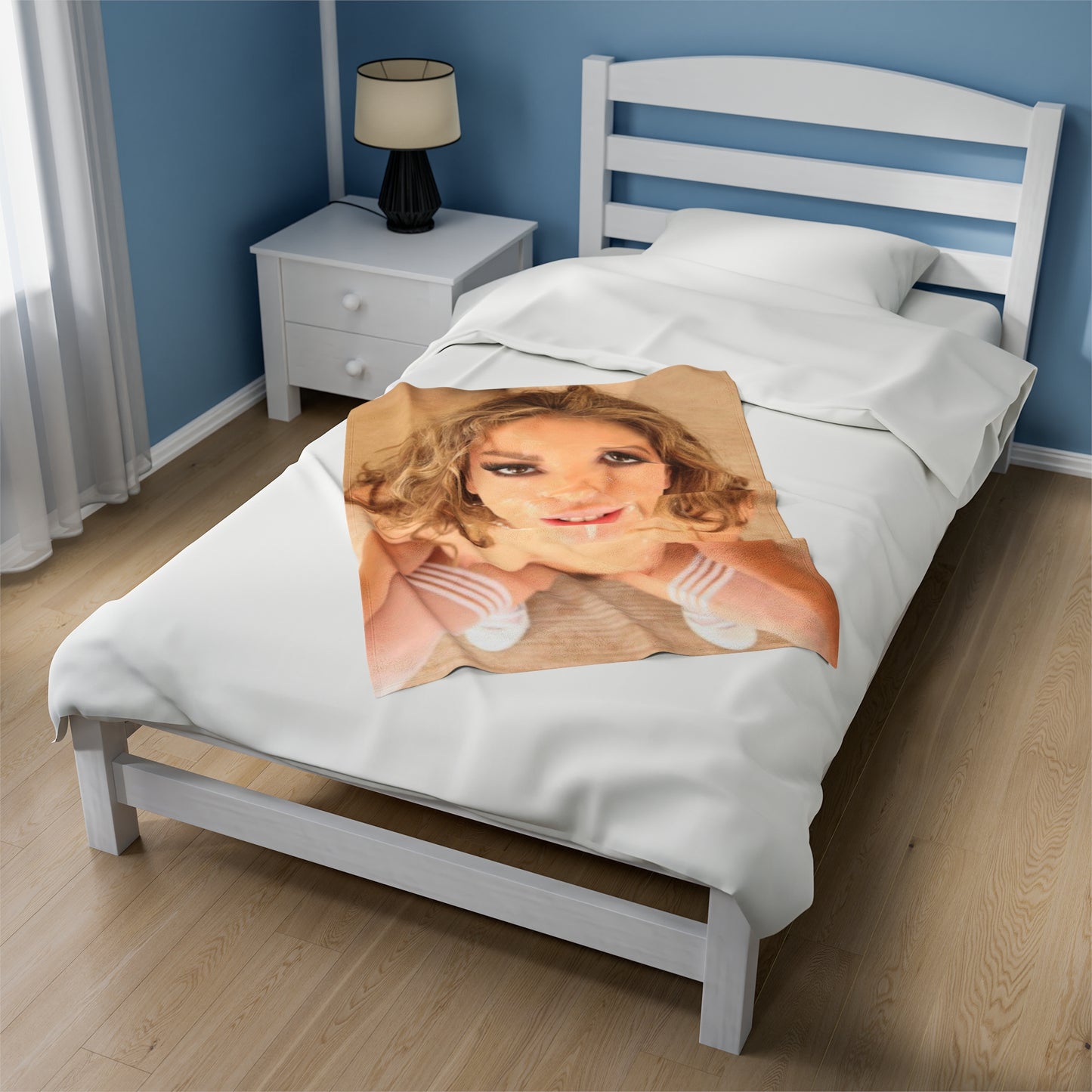 Velveteen Plush Blanket Cumshot Target Jenna Haze Facial