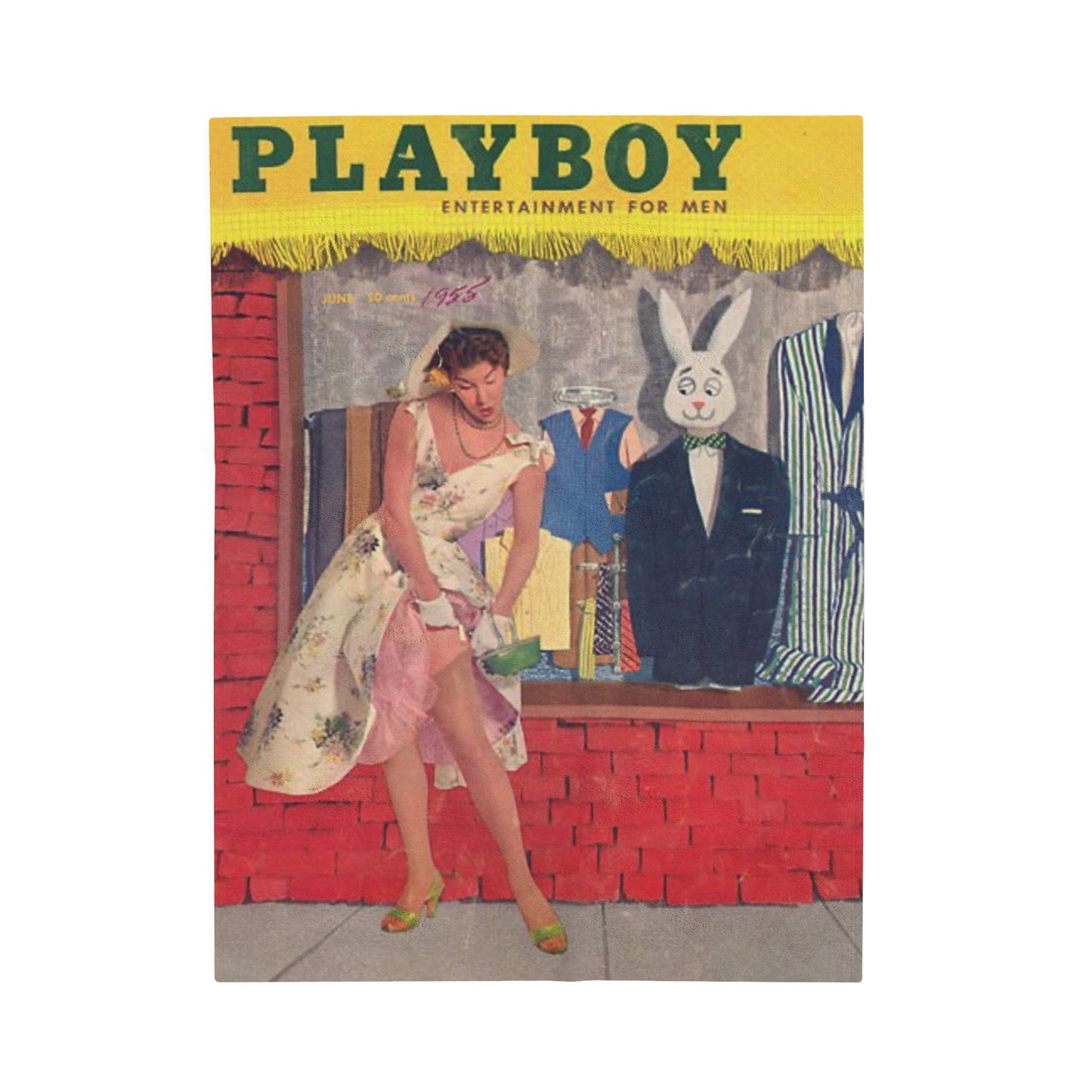 Velveteen Plush Blanket Play Boy Cover June 1957