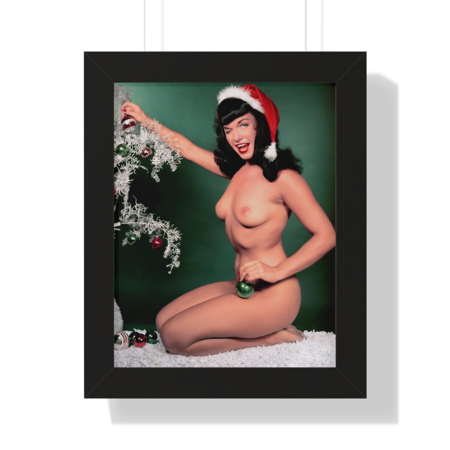 Framed Vertical Poster Playboy Playmate January 1955 Bettie Page