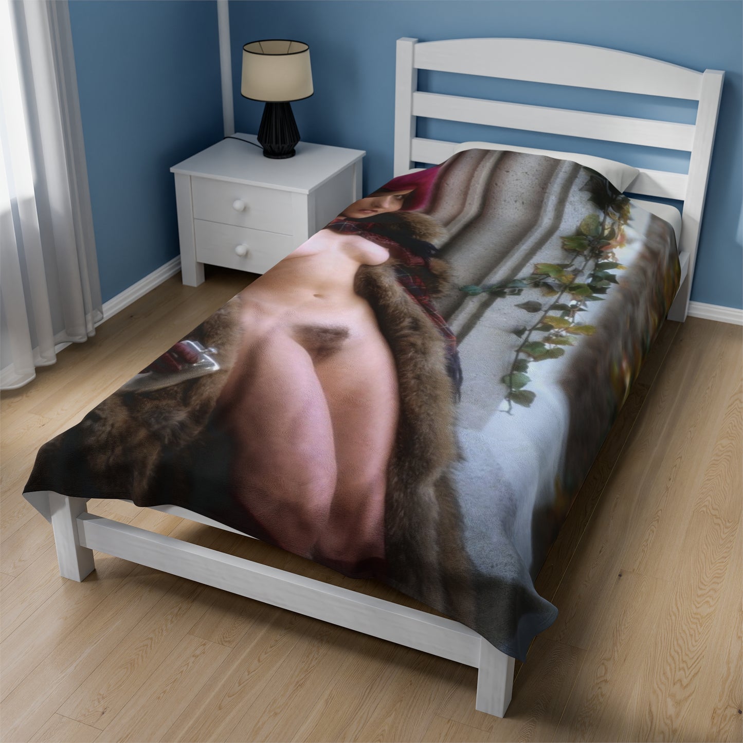 Velveteen Plush Blanket Playboy Playmate September 1983 Barbara Edwards