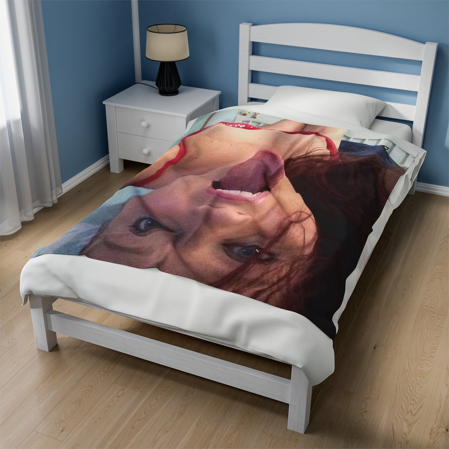 Velveteen Plush Blanket Cumshot Target