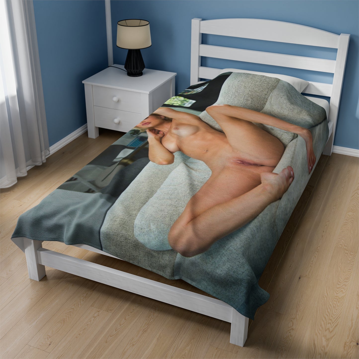 Velveteen Plush Blanket Kenzie Anne Nude
