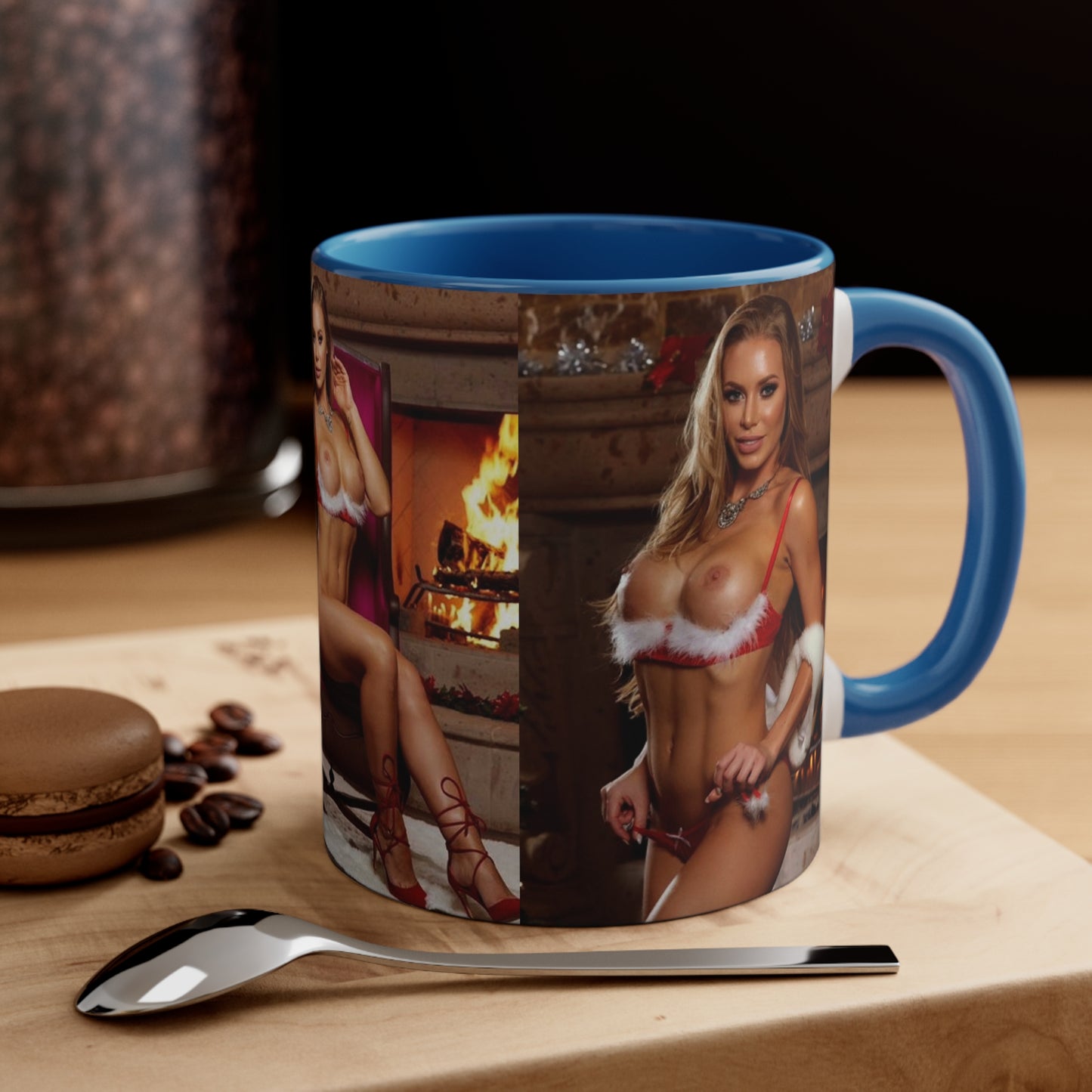 Accent Coffee Mug, 11oz Pornstar Nicole Aniston Nude Christmas